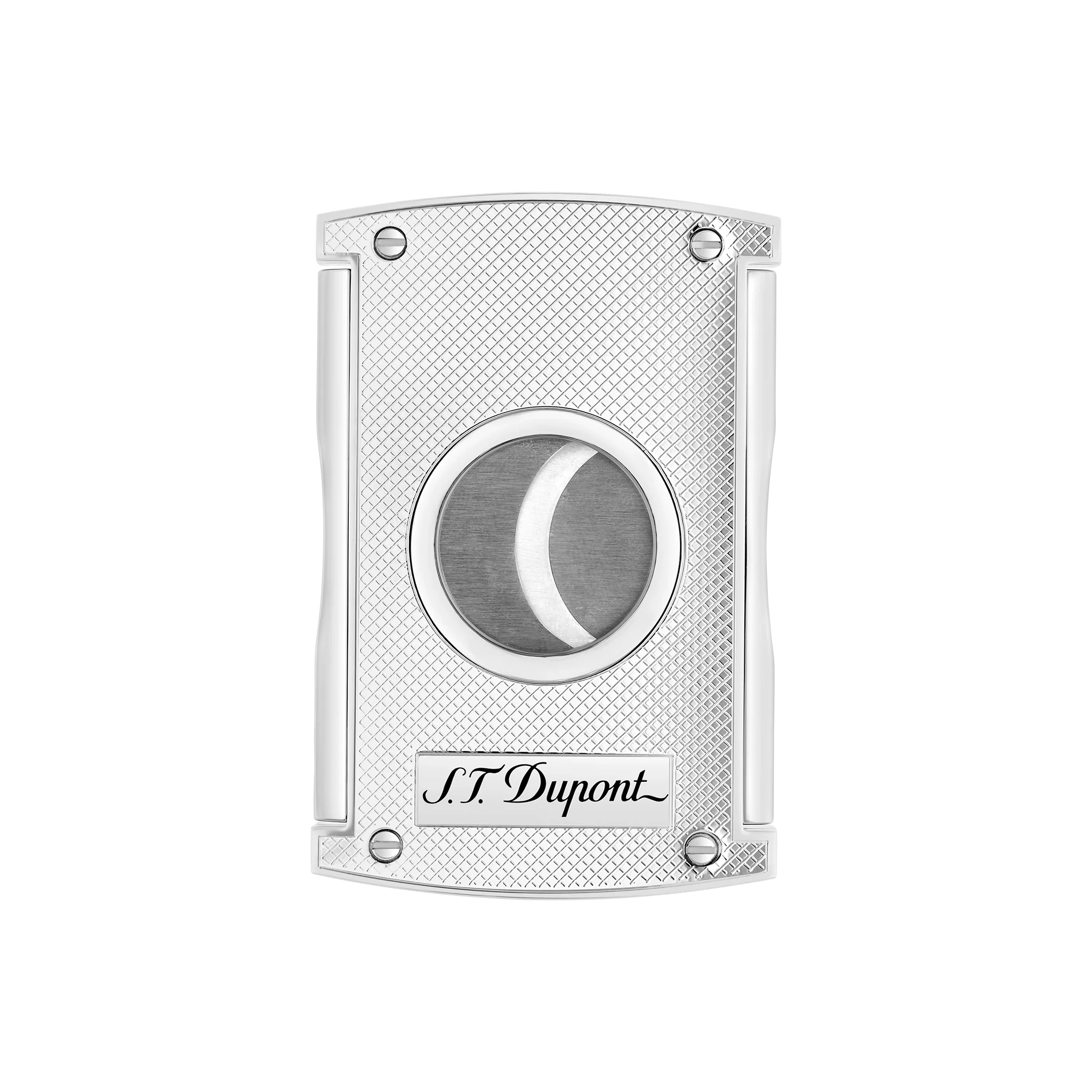 S.T. DUPONT Chequered Chrome Maxijet Cigar Cutter/Coupe-cigare 003257