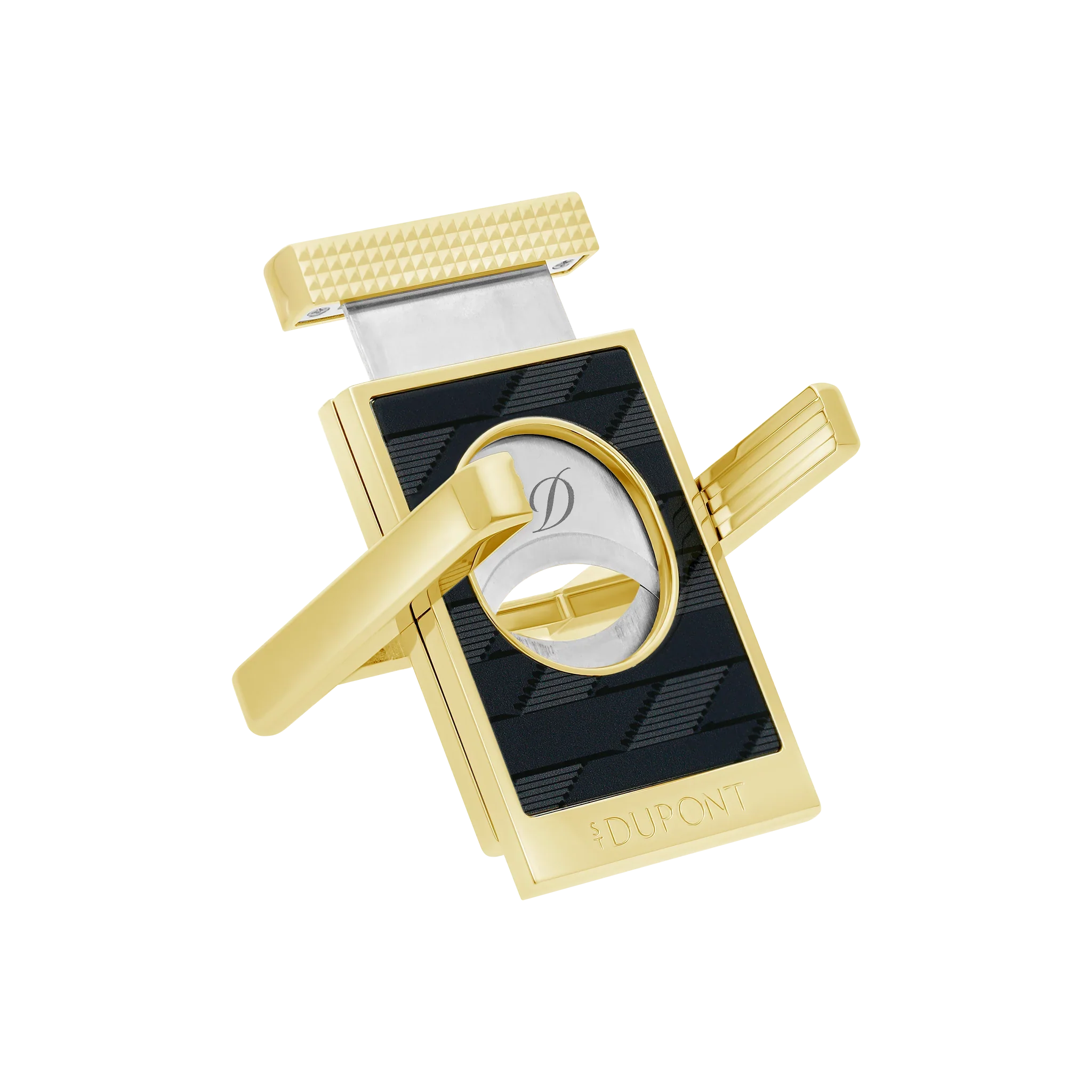 S.T. DUPONT Monogram 1872 Black Cigar Cutter Stand/Coupe Cigar 003479
