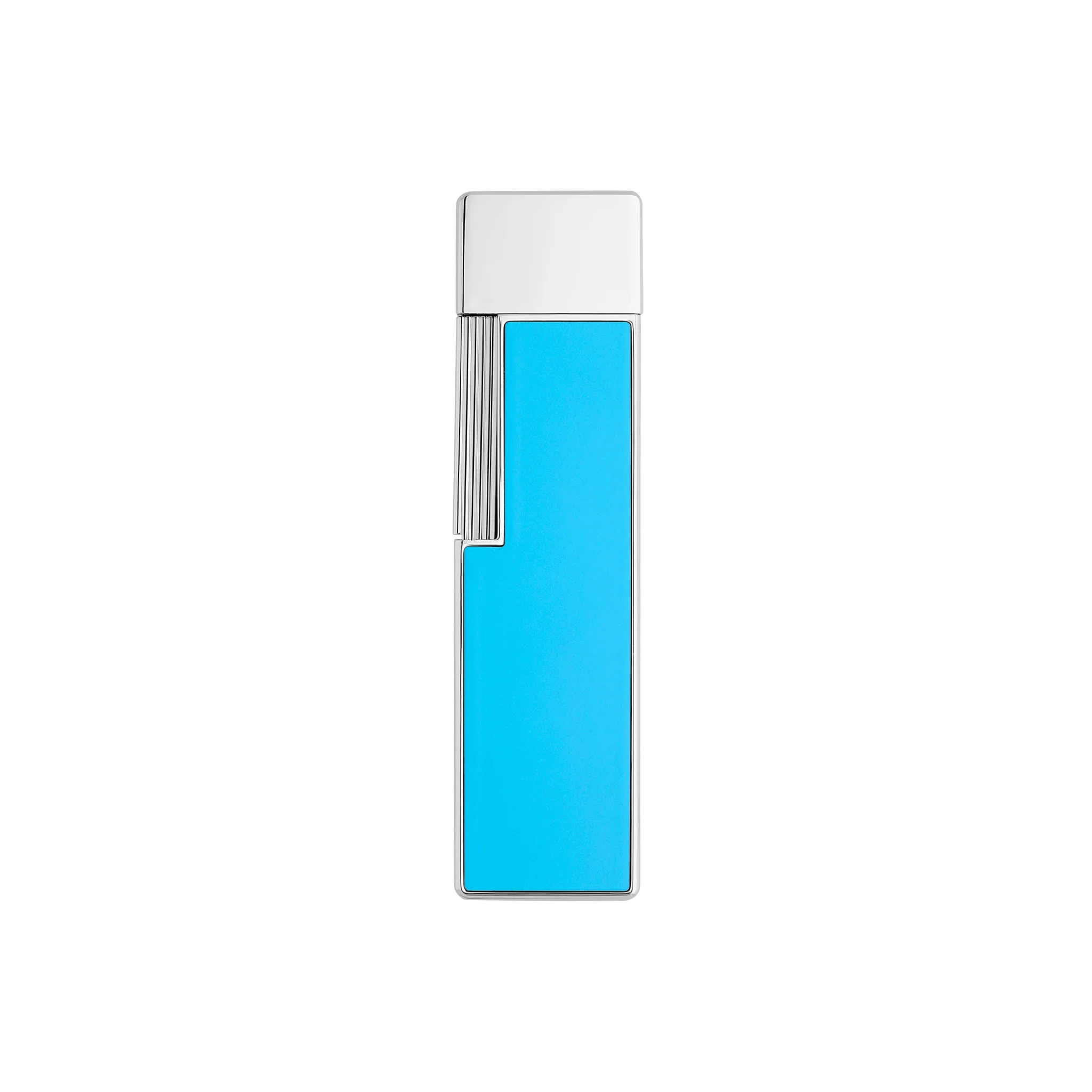 S.T. DUPONT Twiggy Chrome Turquoise Blue Lighter/Briquet 030007