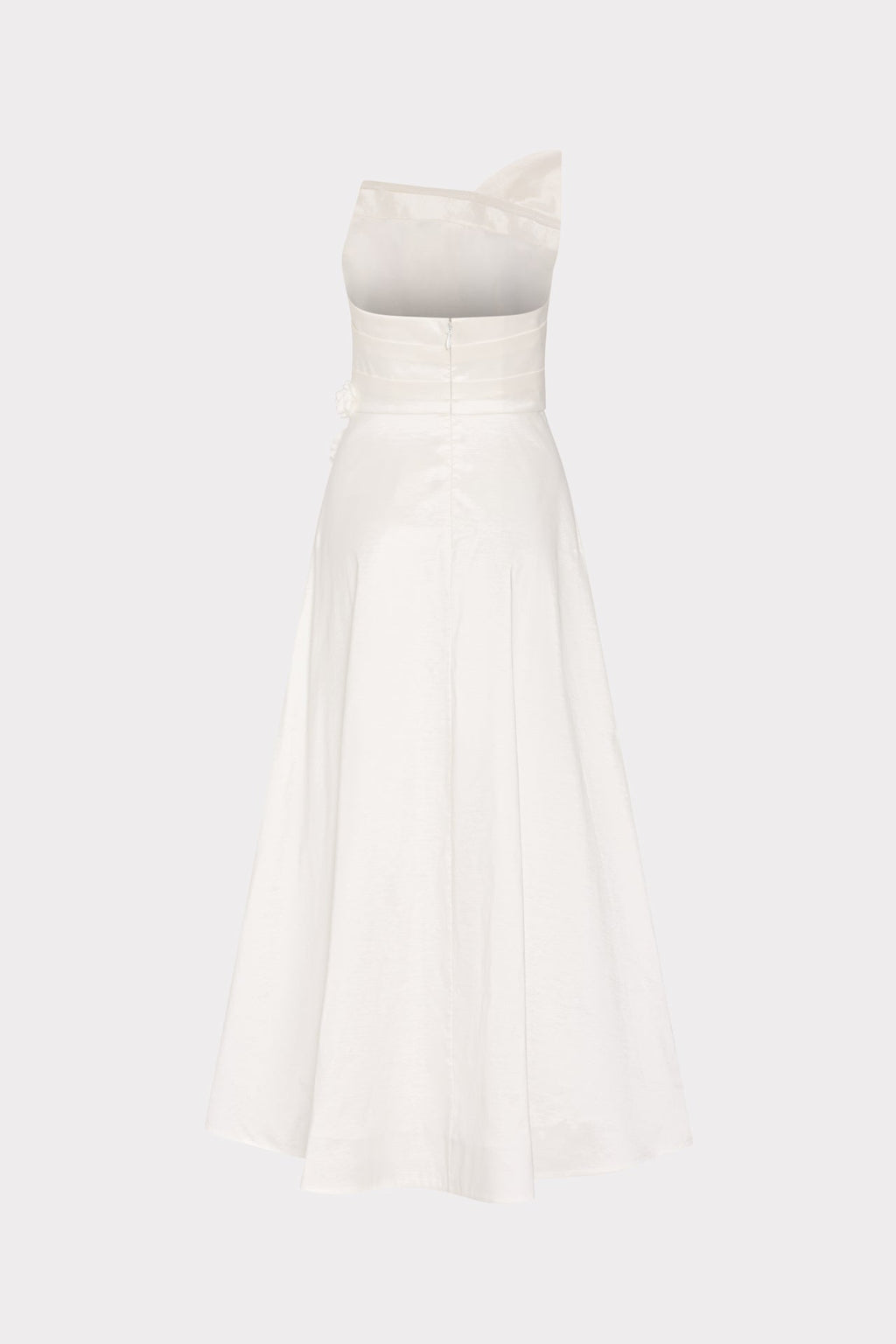 Cynthia Taffeta Flower Embroidered Dress