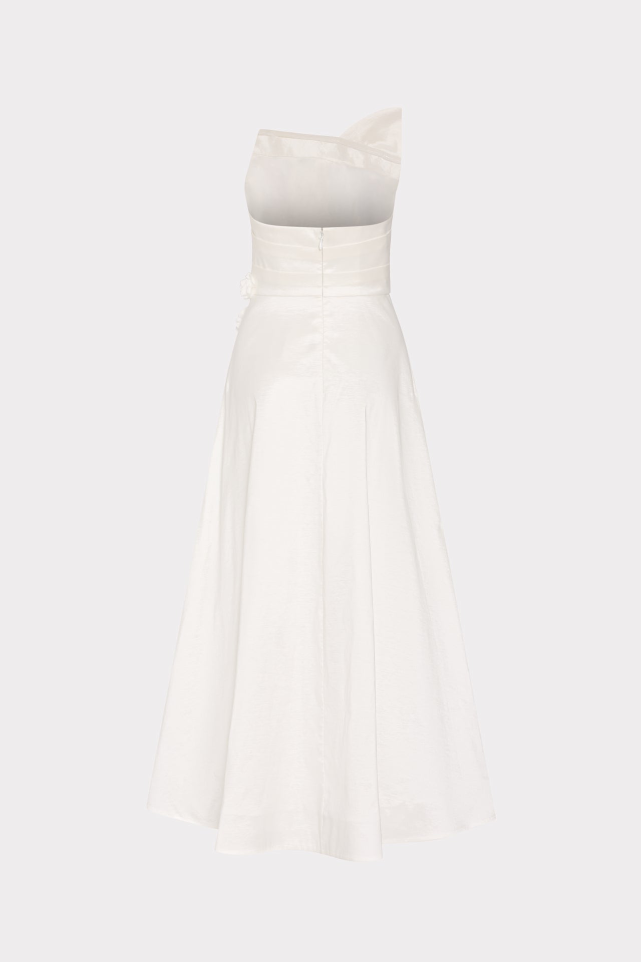 Cynthia Taffeta Flower Embroidered Dress