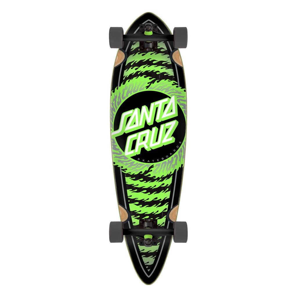 Santa Cruz Longboard Complete Flame Ringed Dot Pintail 9.2" x 33"