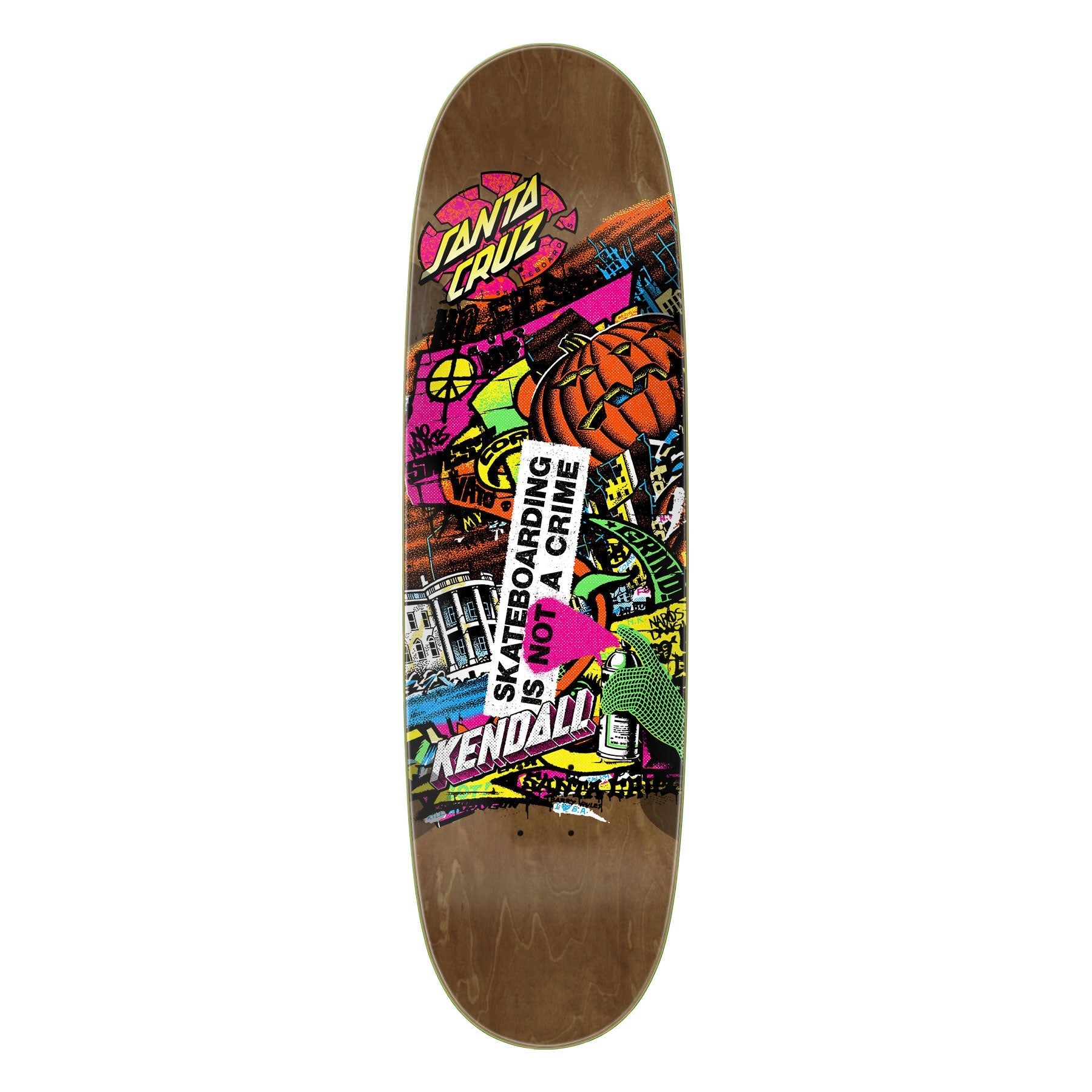 Santa Cruz Skateboard Deck Kendall Street Art Collage VX 9.0" x 32"