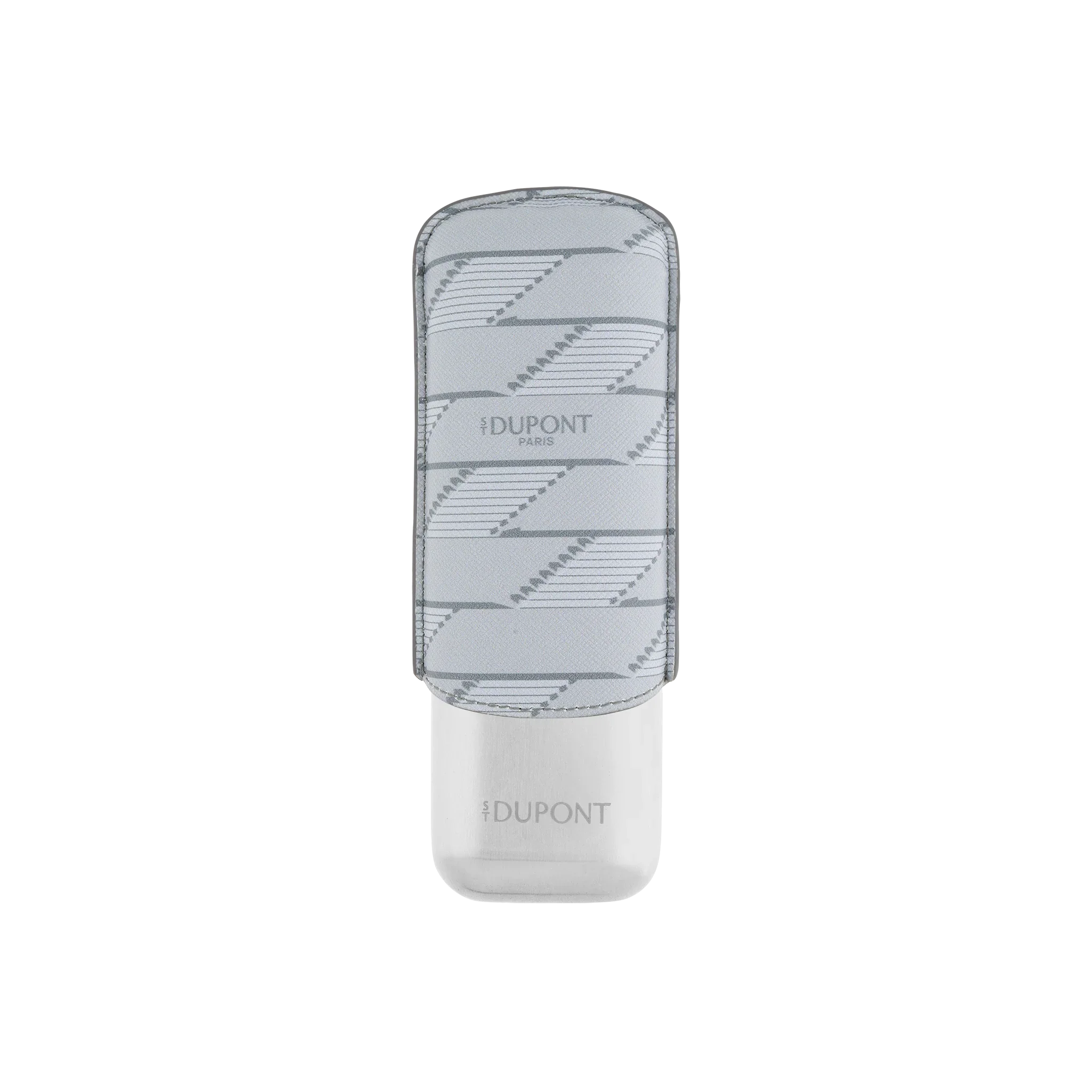S.T. DUPONT Monogram 1872 Grey Coated Canvas Case, 2 Cigar Case/Etui 183480