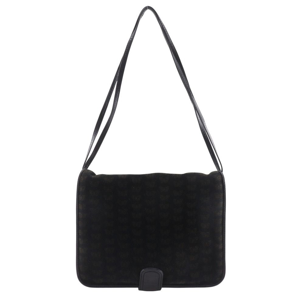 Bottega Veneta 2-Way Shoulder Butterfly Pattern Suede Black Tote Bag