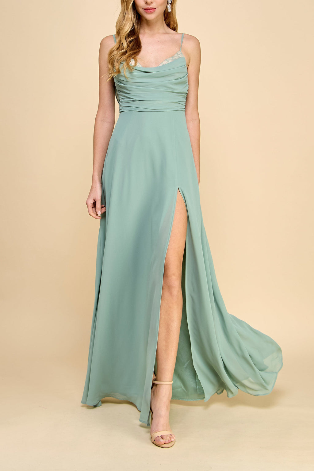 Kieran Sage | A-Line Maxi Dress with Lace
