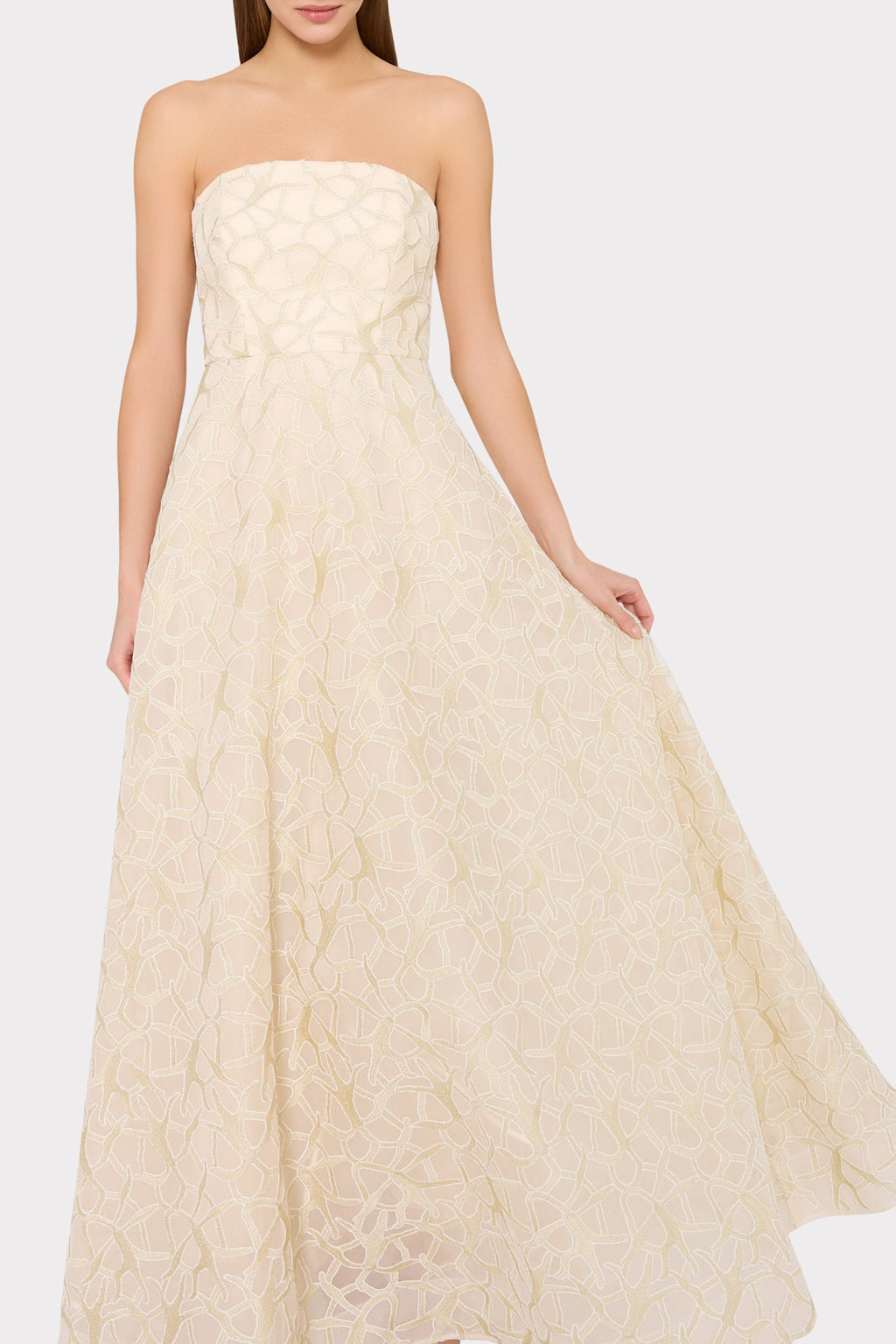 Sonja Curled Lace Gown