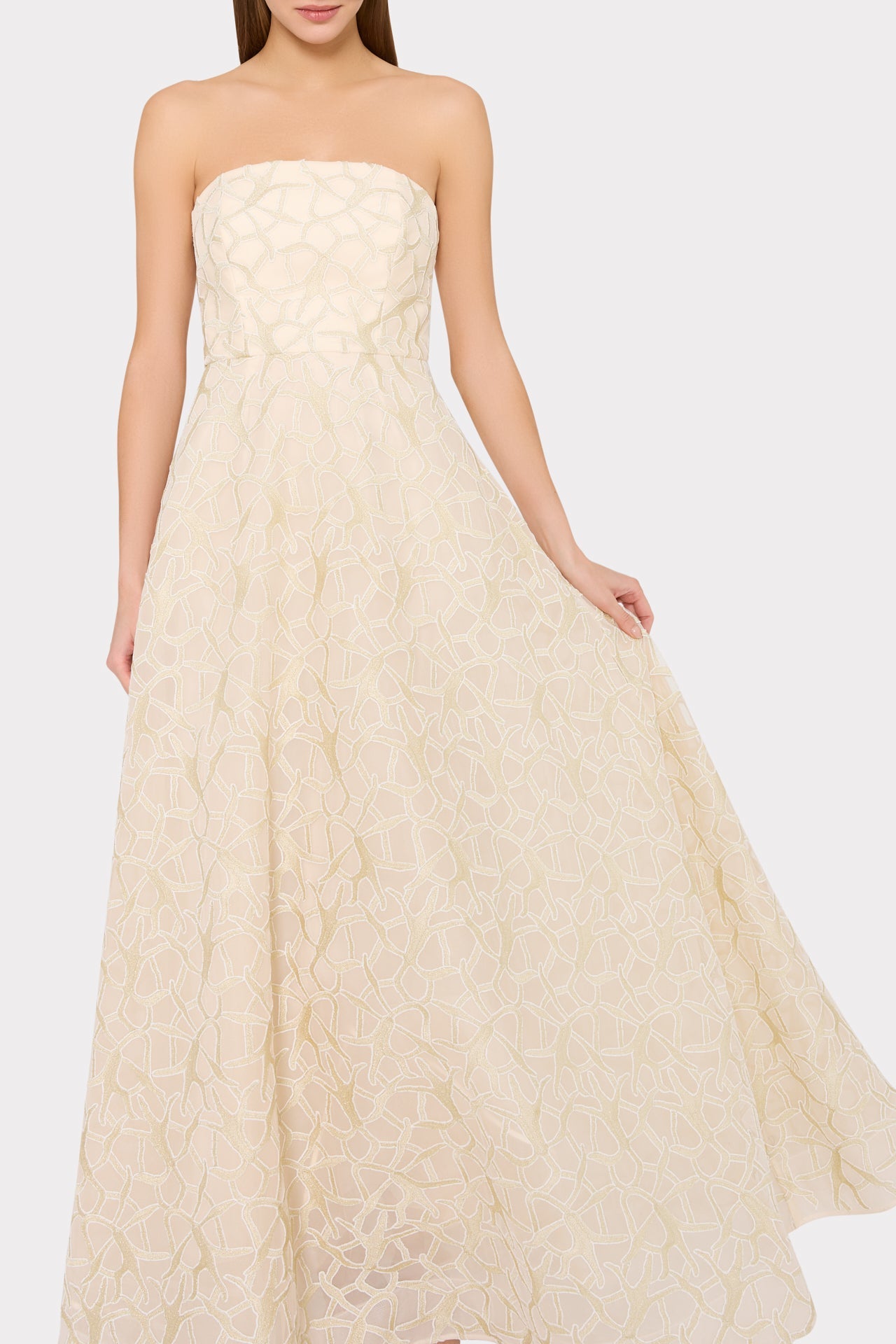 Sonja Curled Lace Gown