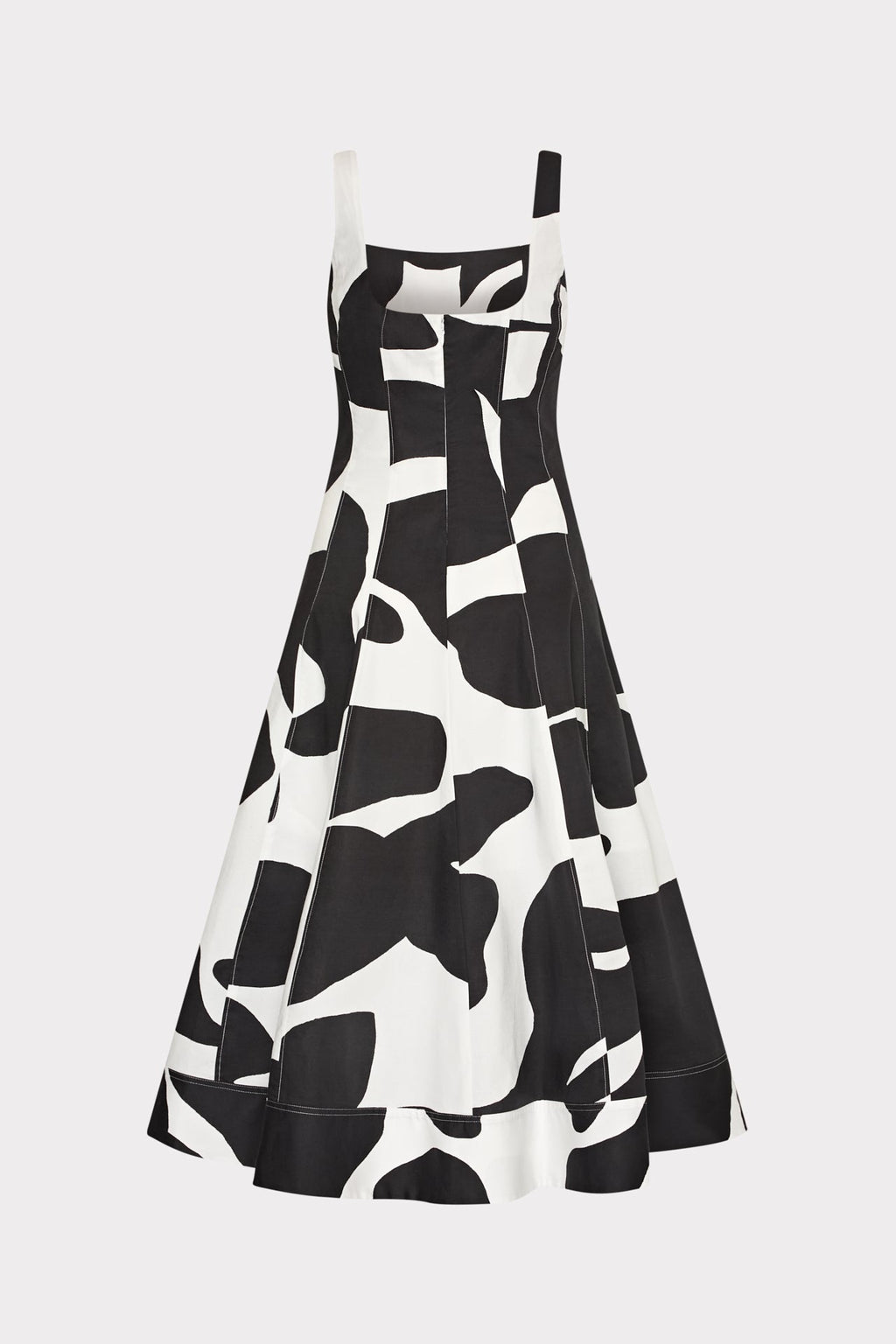 Grand Foliage Poplin Midi Dress