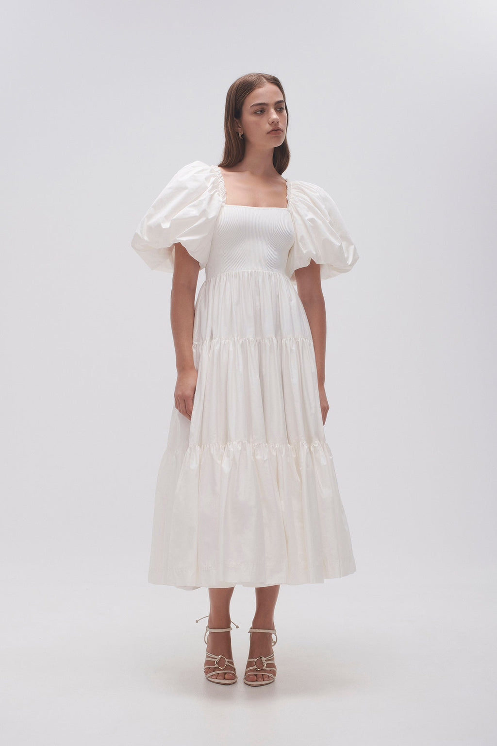 Casa Puff Sleeve Midi Dress