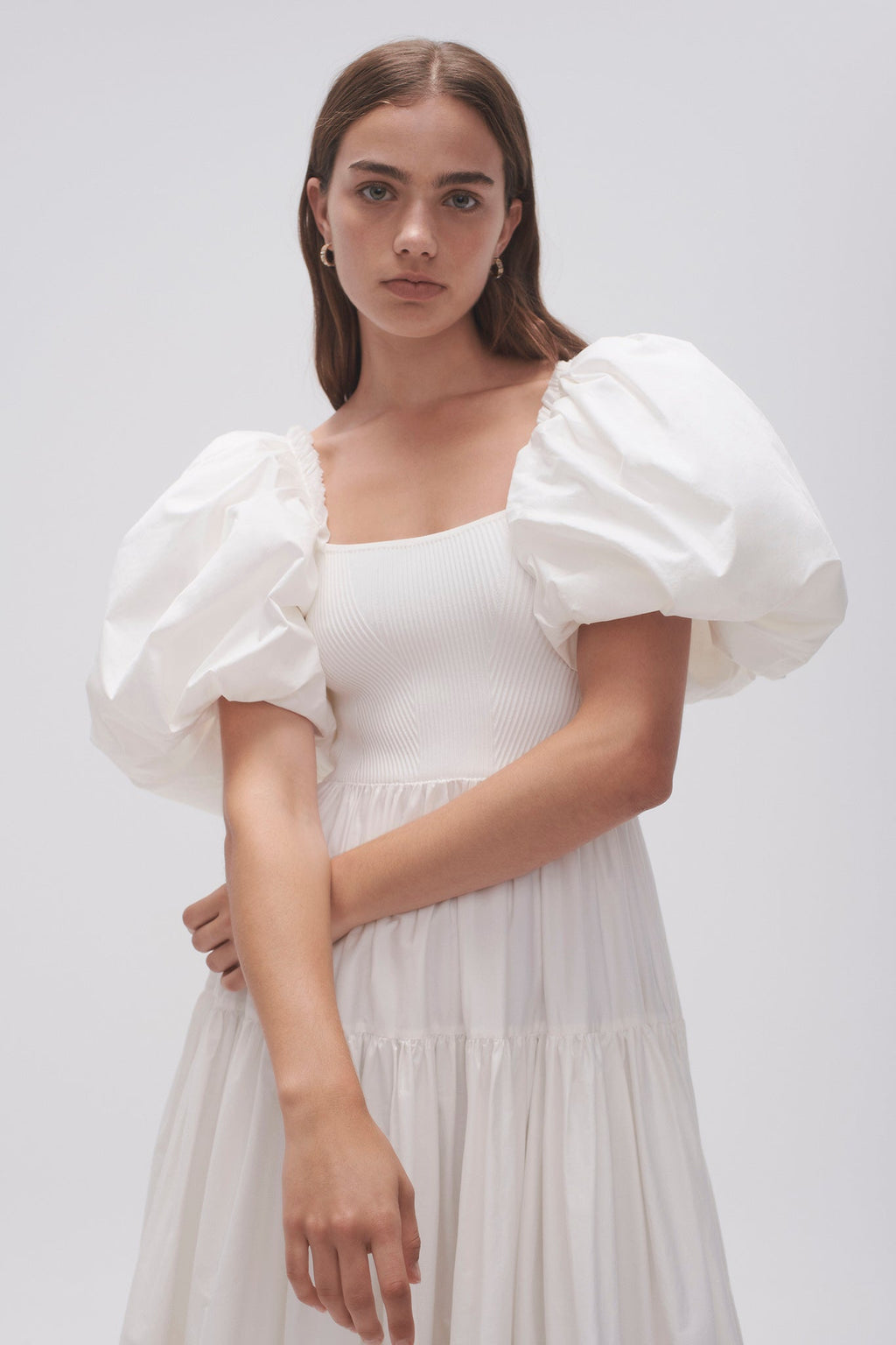 Casa Puff Sleeve Midi Dress