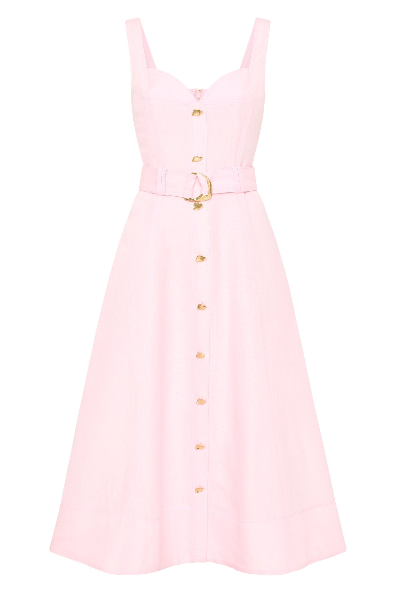 Clay Belted Midi Dress