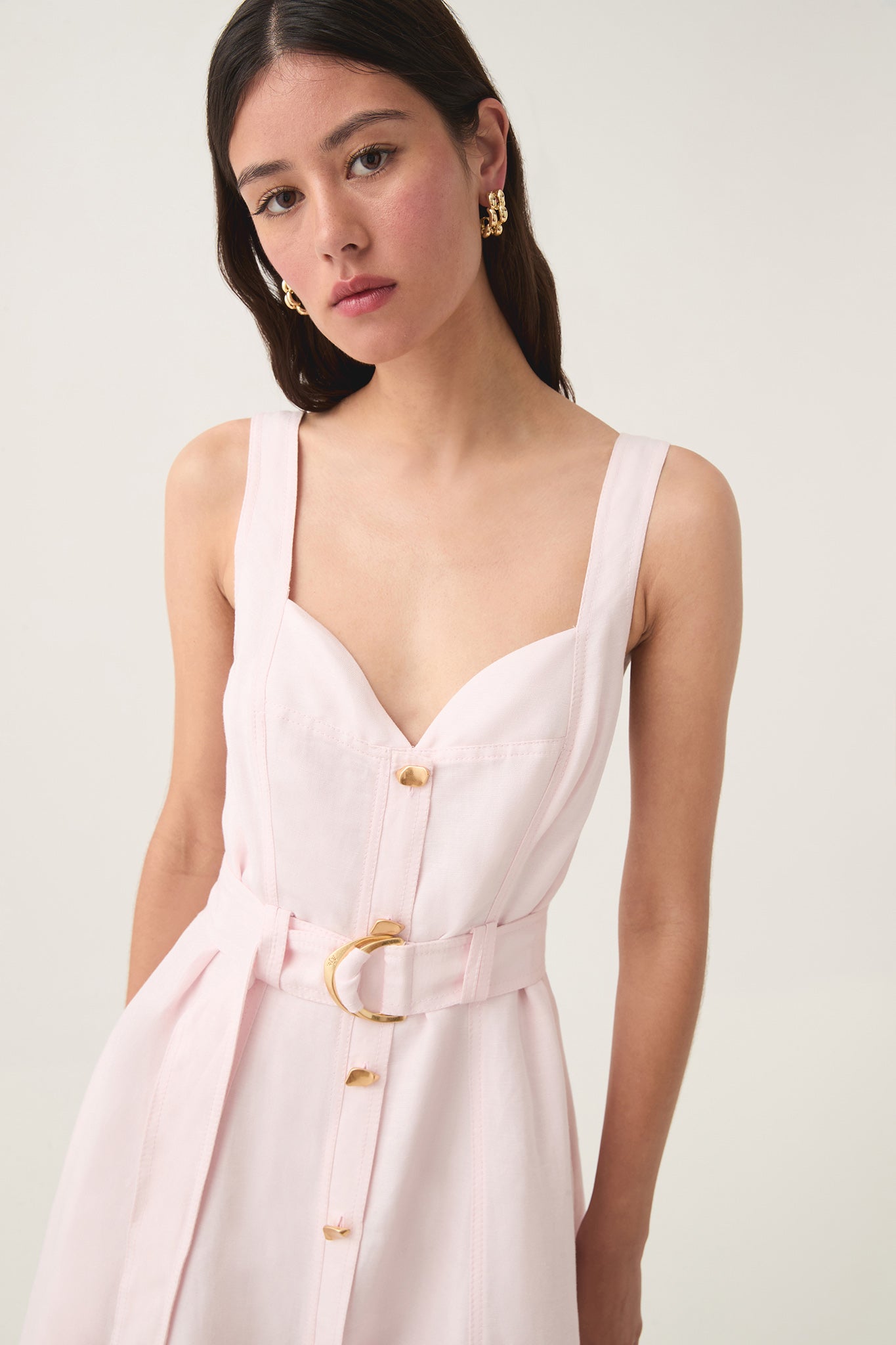 Clay Belted Midi Dress