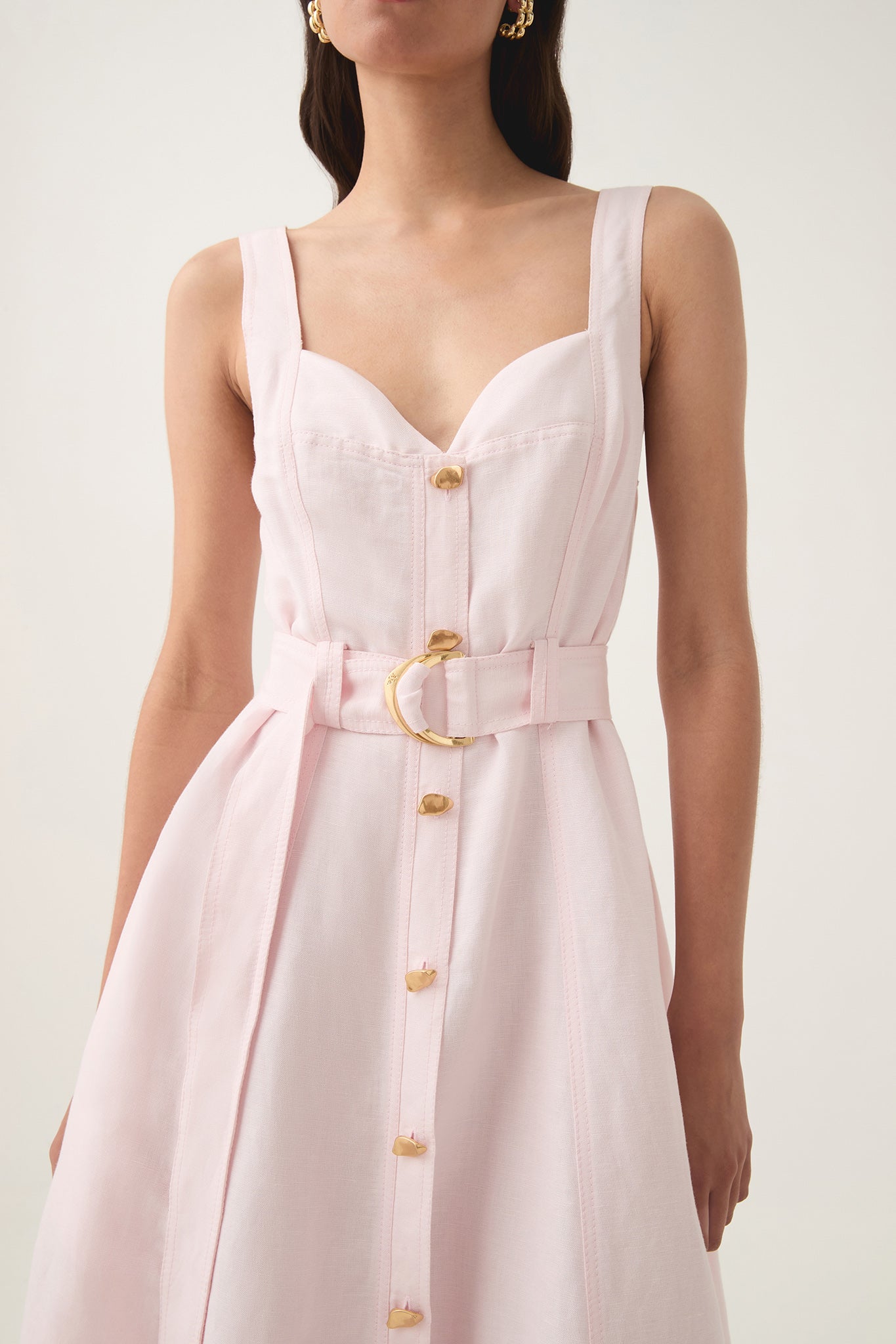 Clay Belted Midi Dress