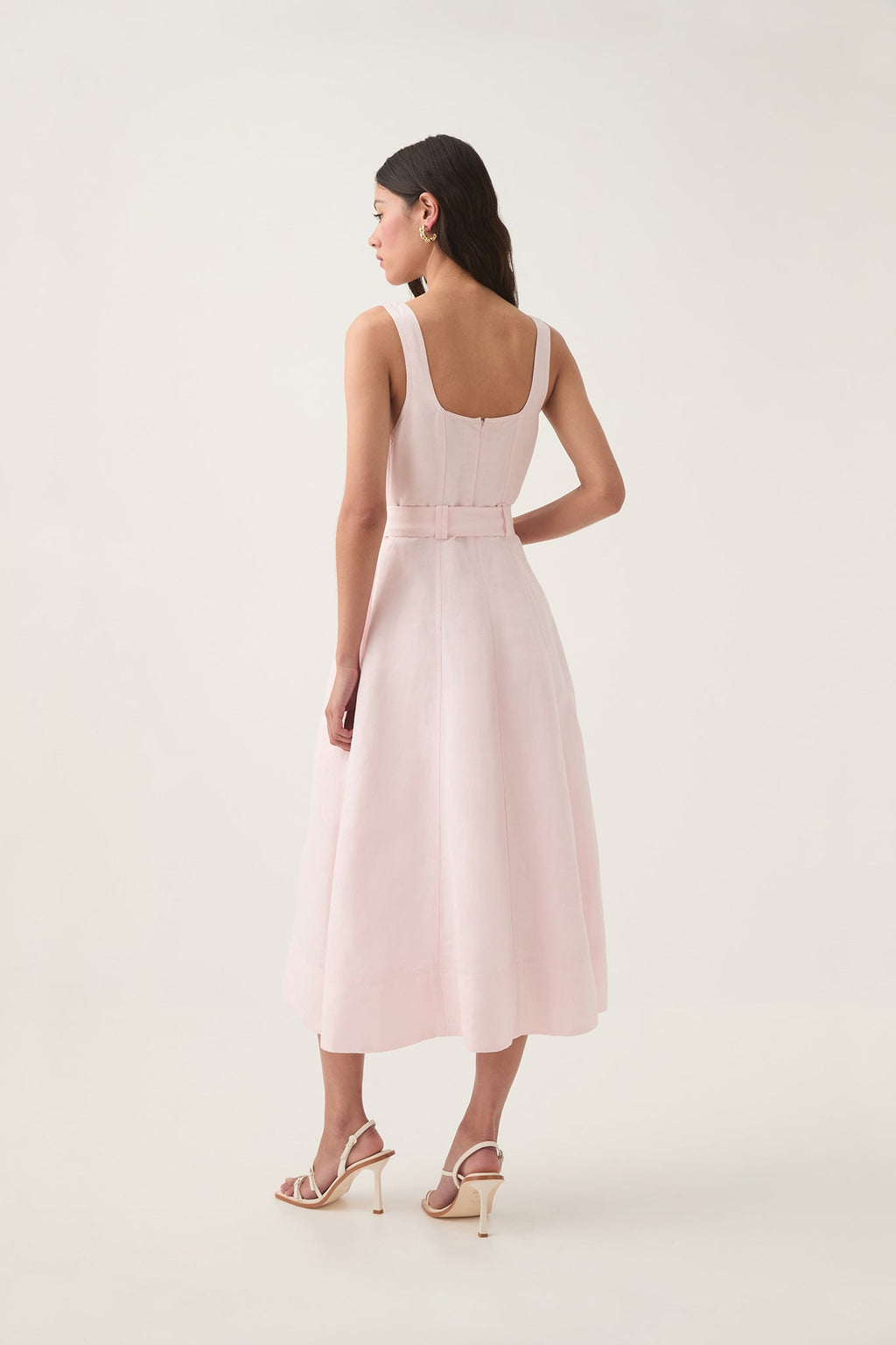 Clay Belted Midi Dress