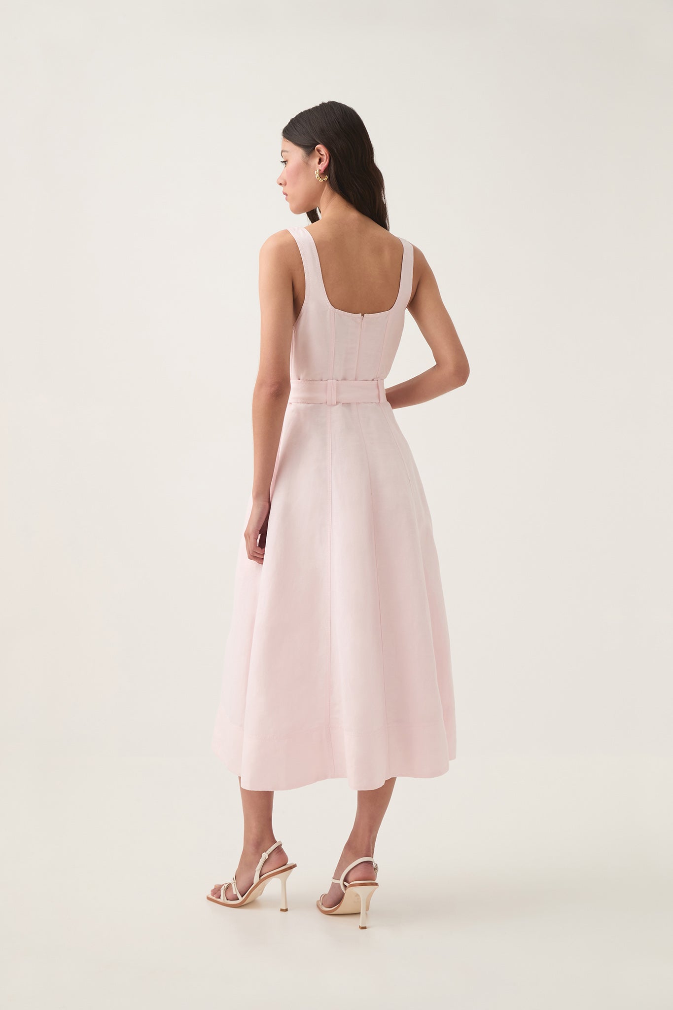 Clay Belted Midi Dress