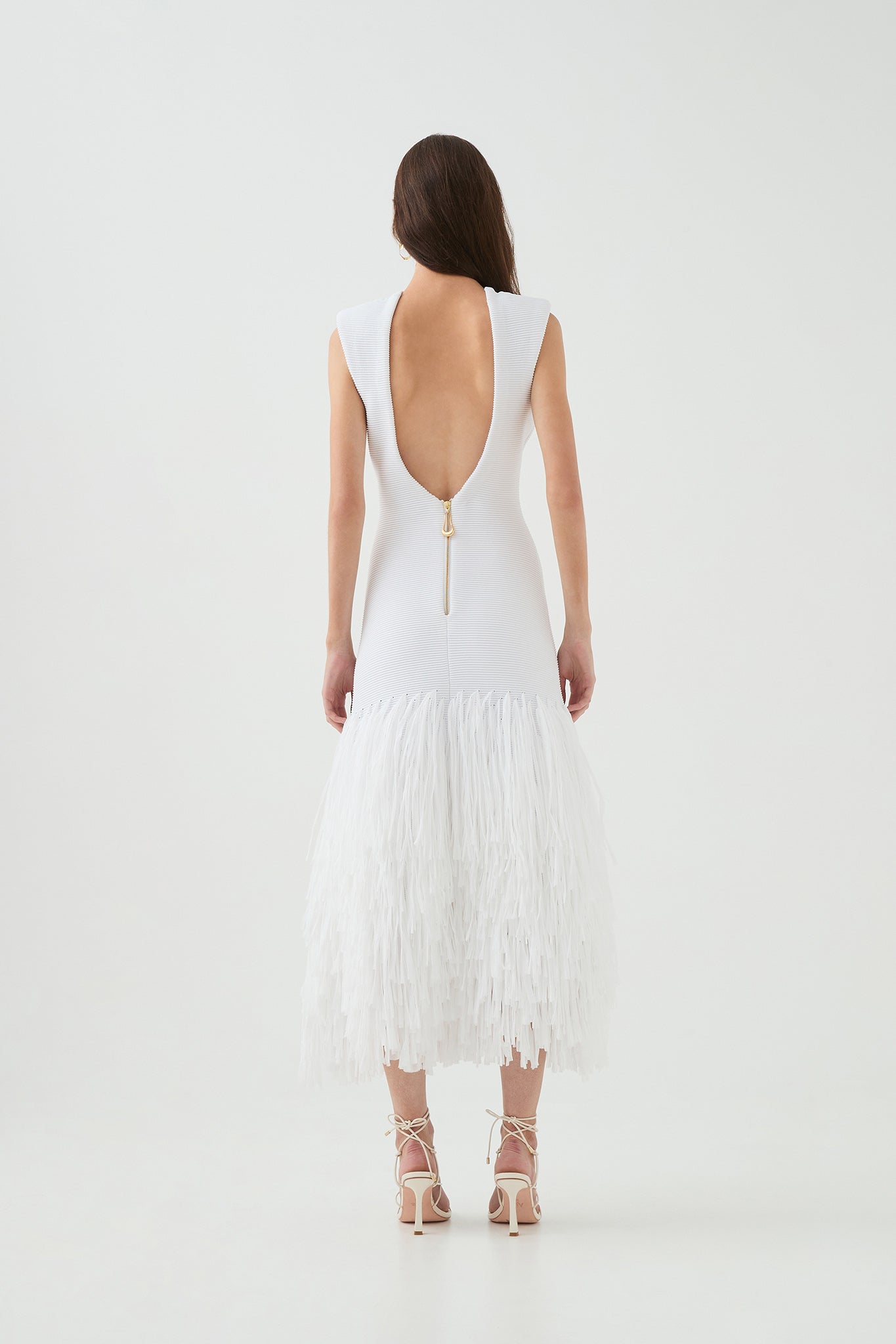 Rushes Raffia Knit Midi Dress