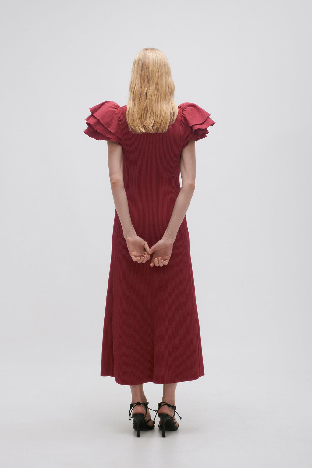Questa Puff Midi Dress