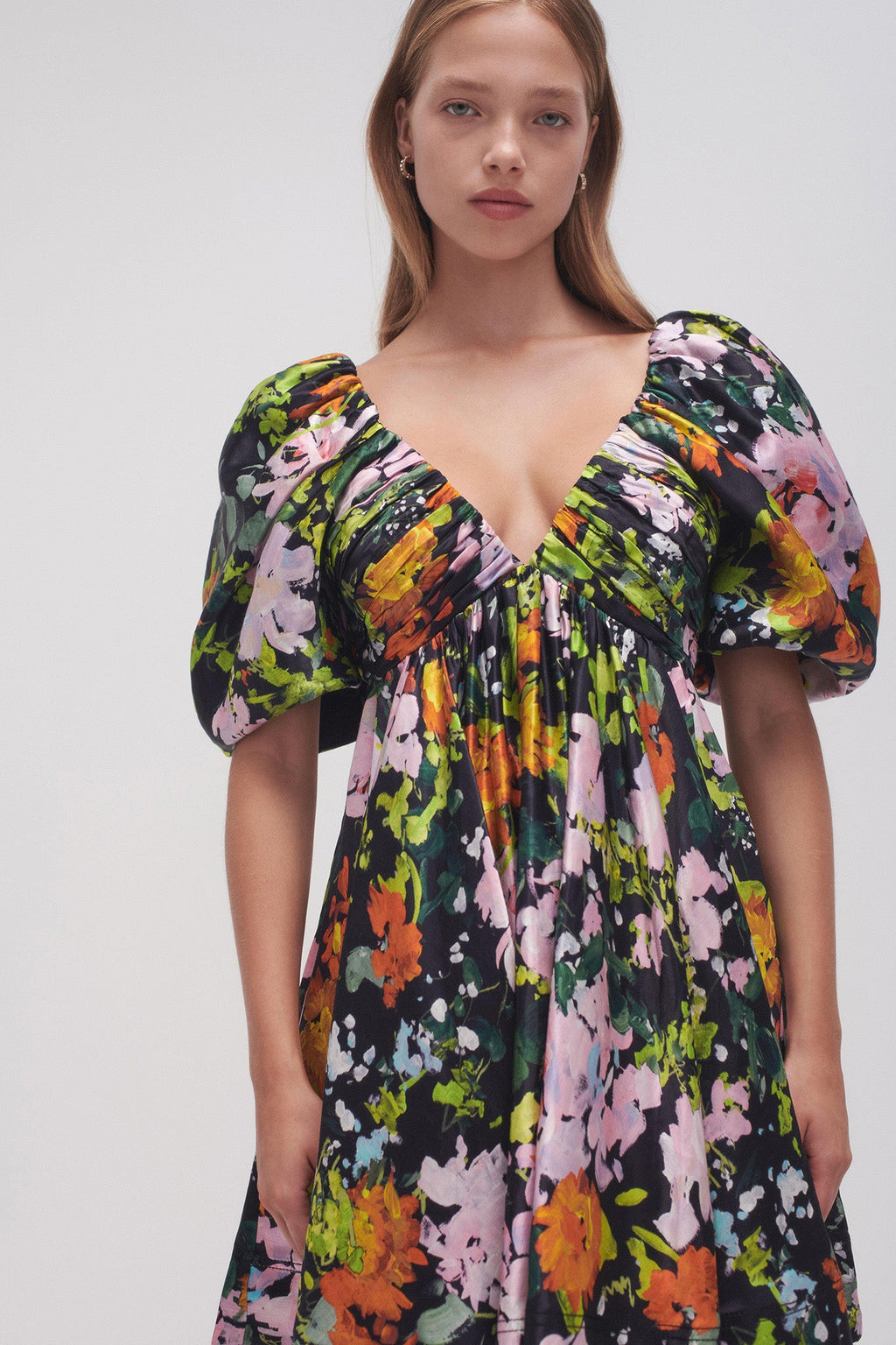 Gabrielle Plunge Mini Dress