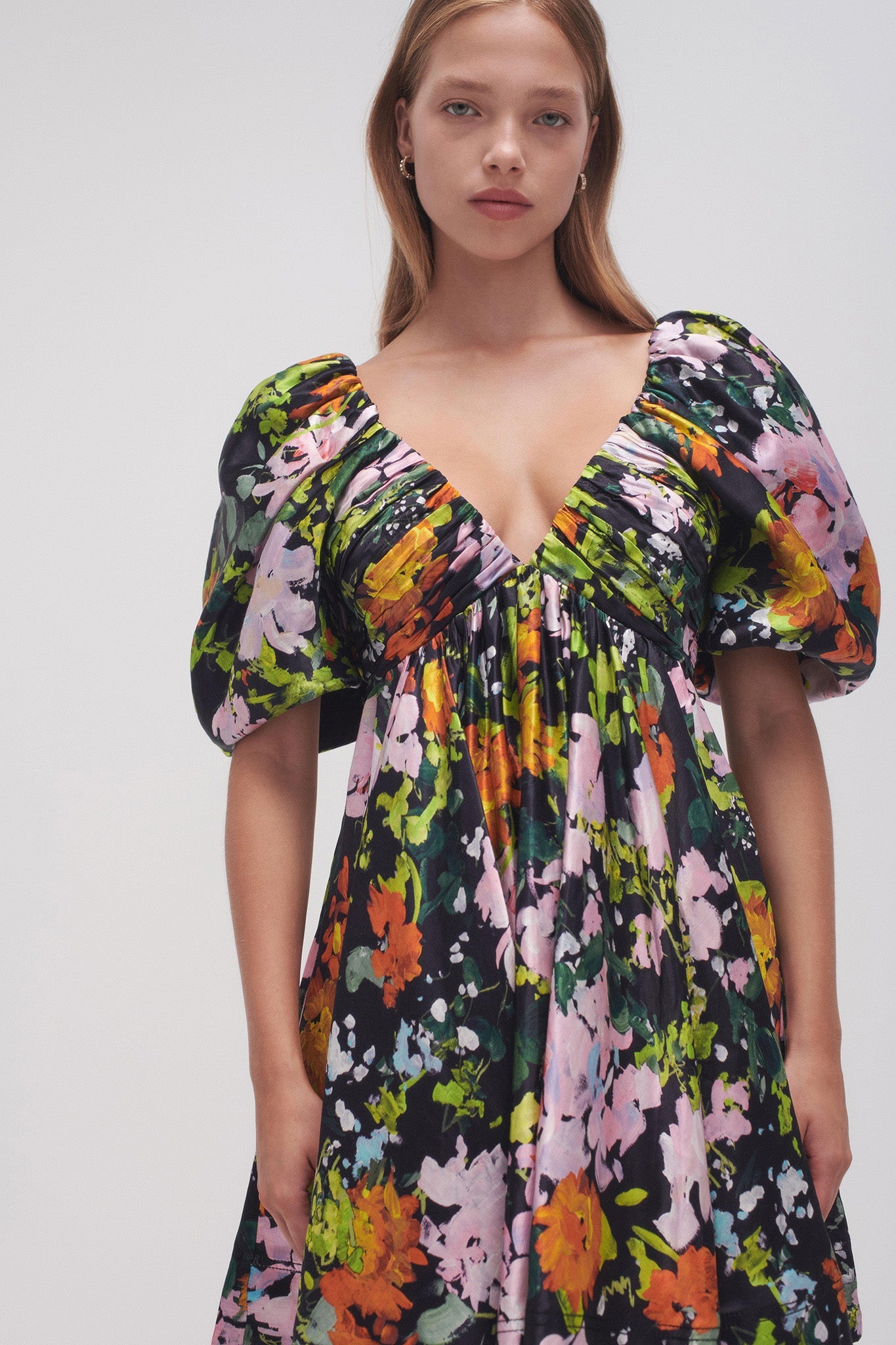 Gabrielle Plunge Mini Dress
