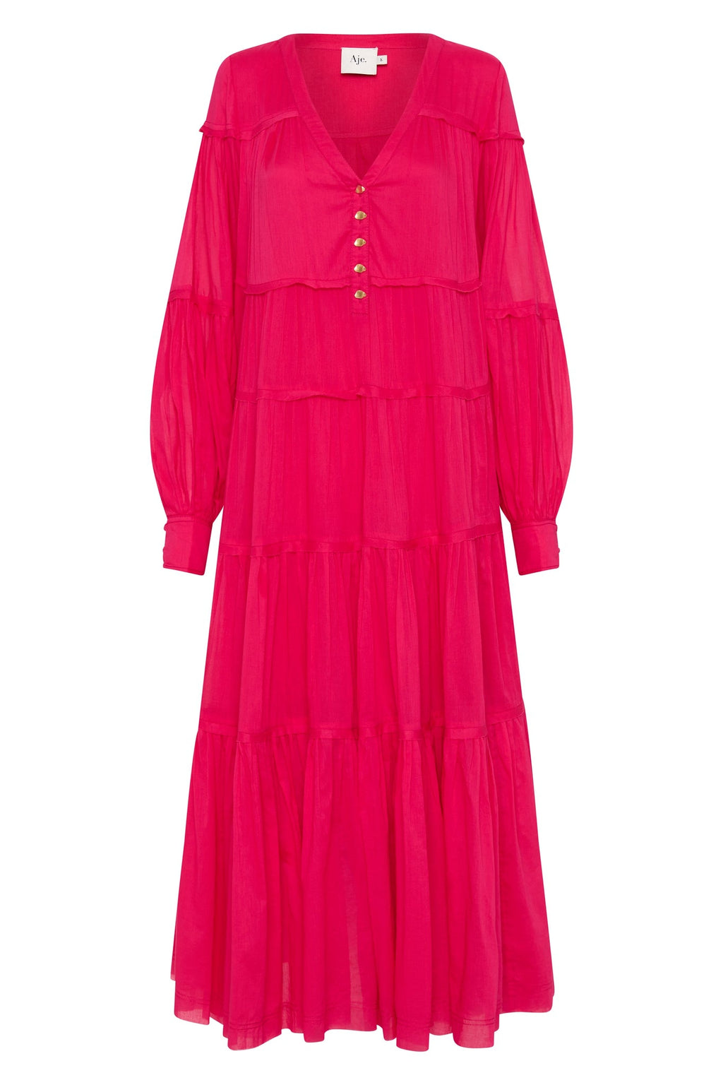 Sally Tiered Plunge Midi Dress
