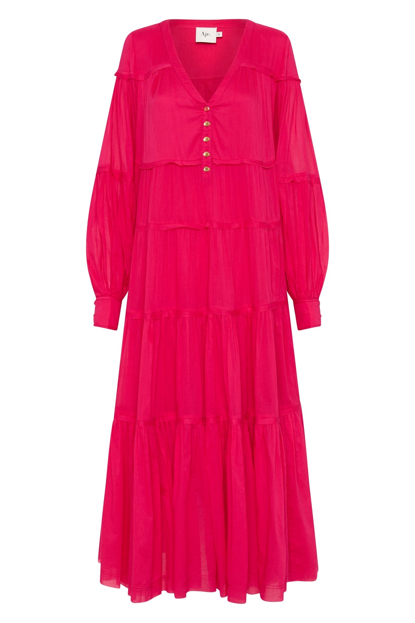Sally Tiered Plunge Midi Dress
