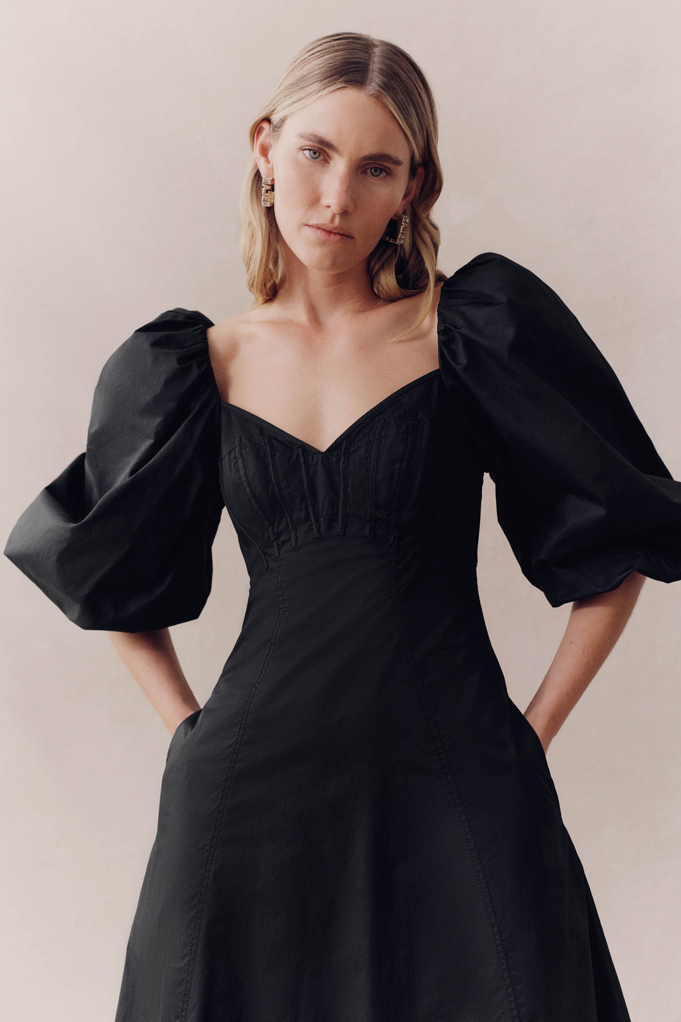Hester Corsetted Midi Dress