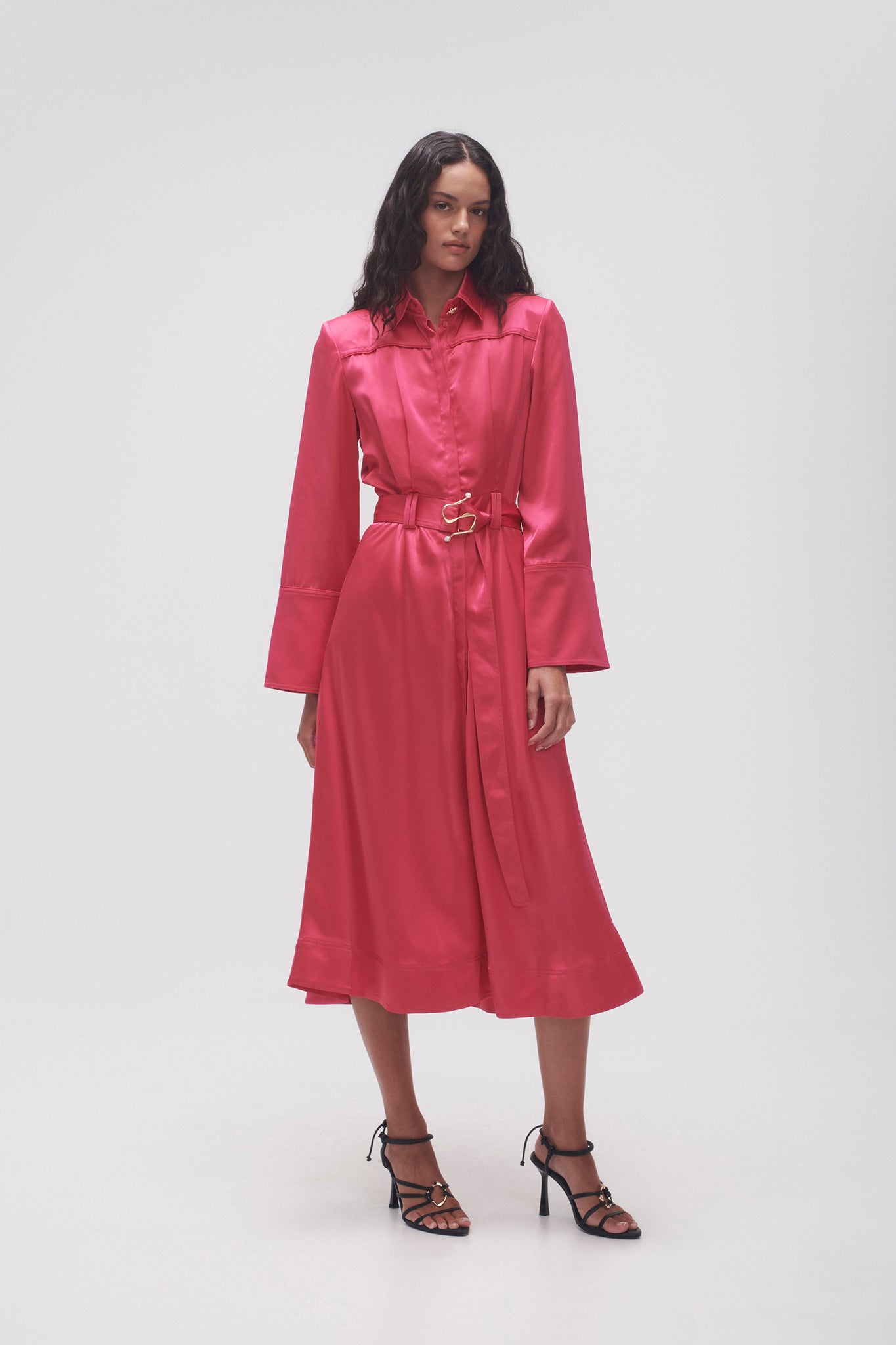 Echo Belted Midi Shirt Dress