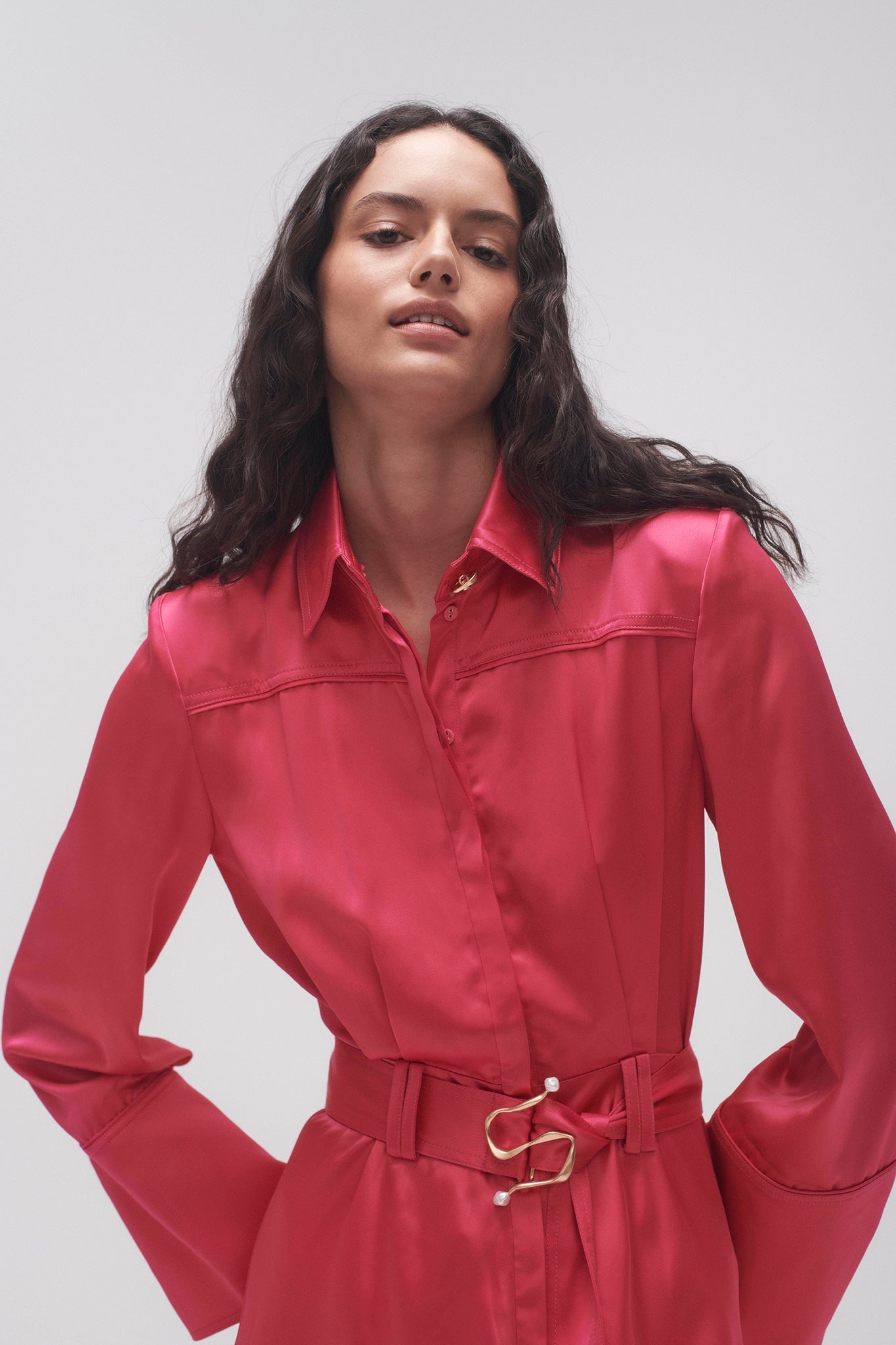 Echo Belted Midi Shirt Dress