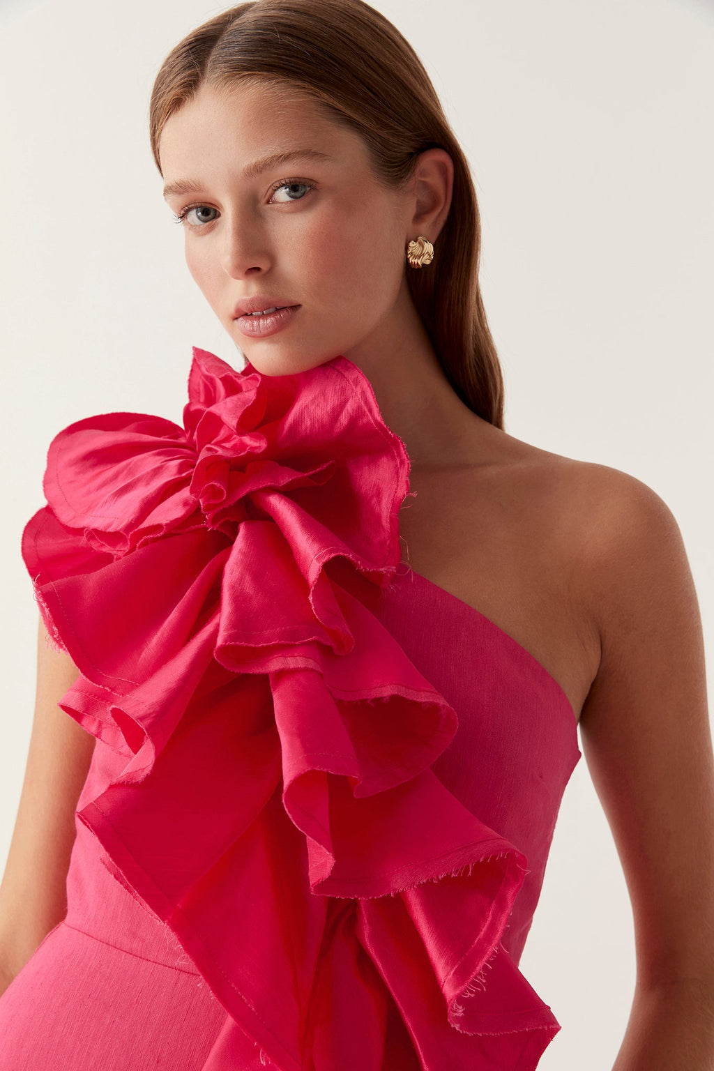 Adelia Ruffle Midi Dress