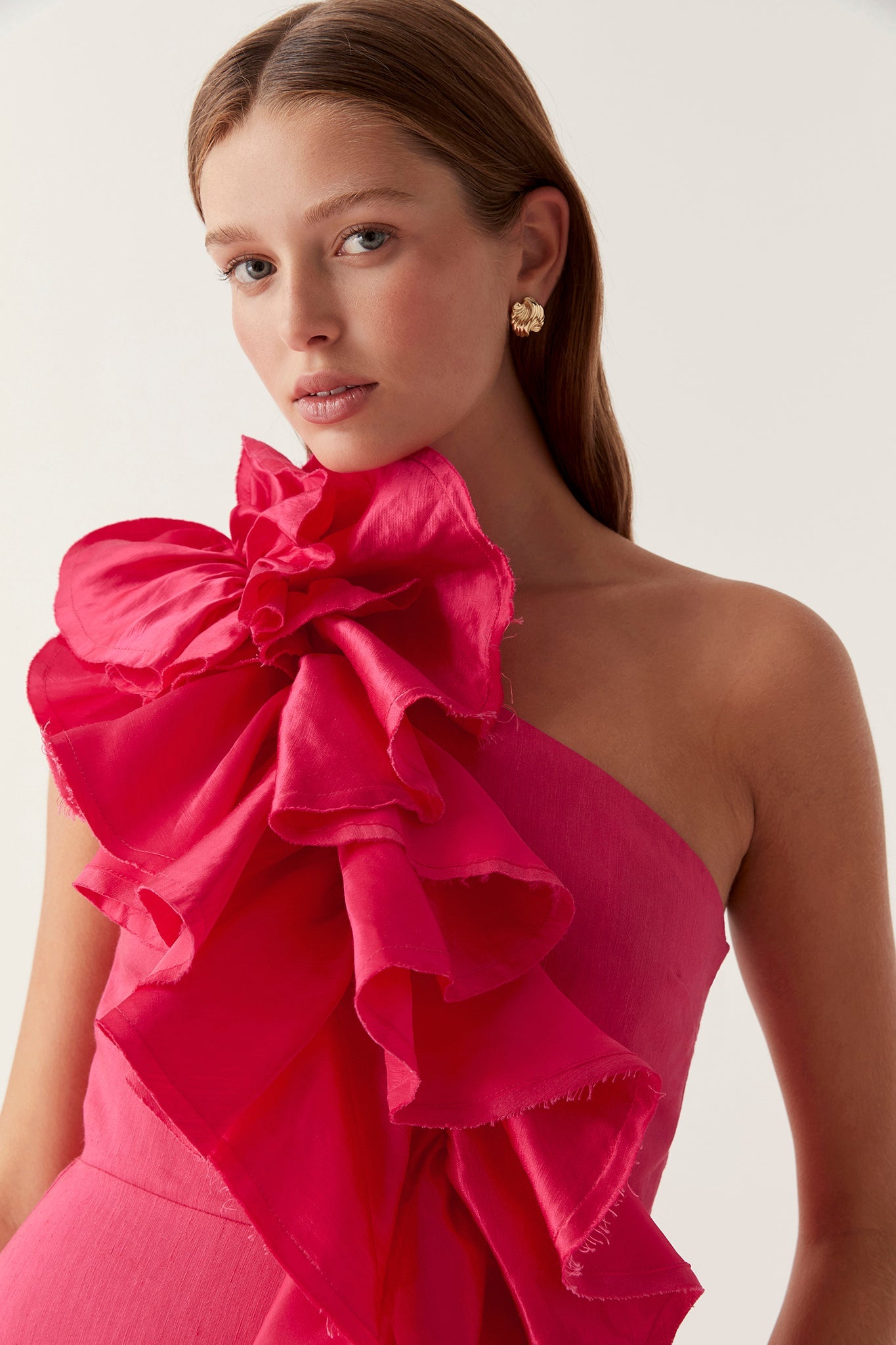 Adelia Ruffle Midi Dress