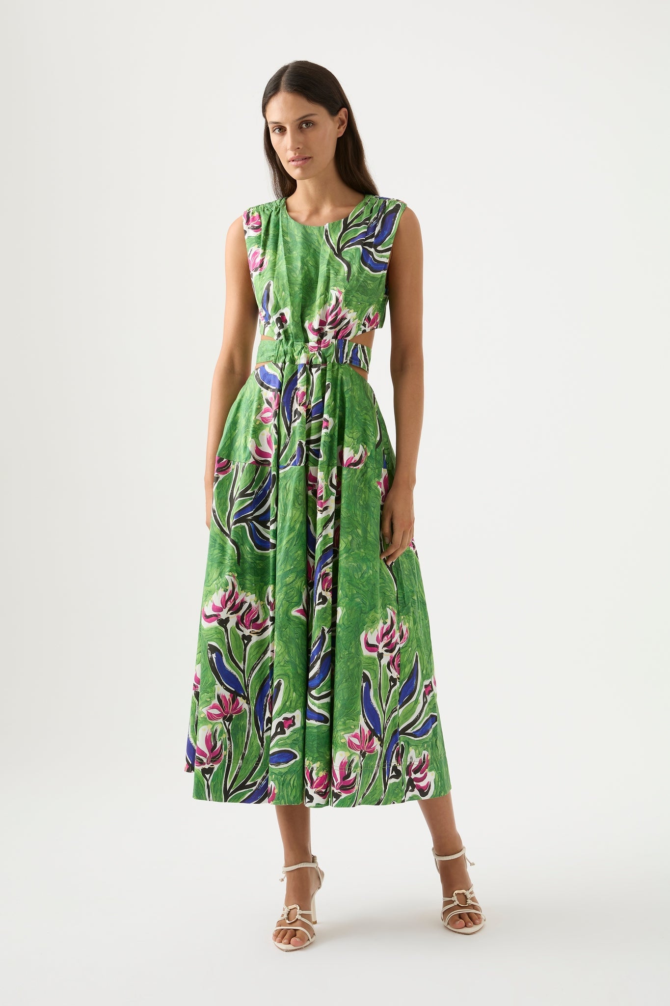 Zorina Tie Midi Dress