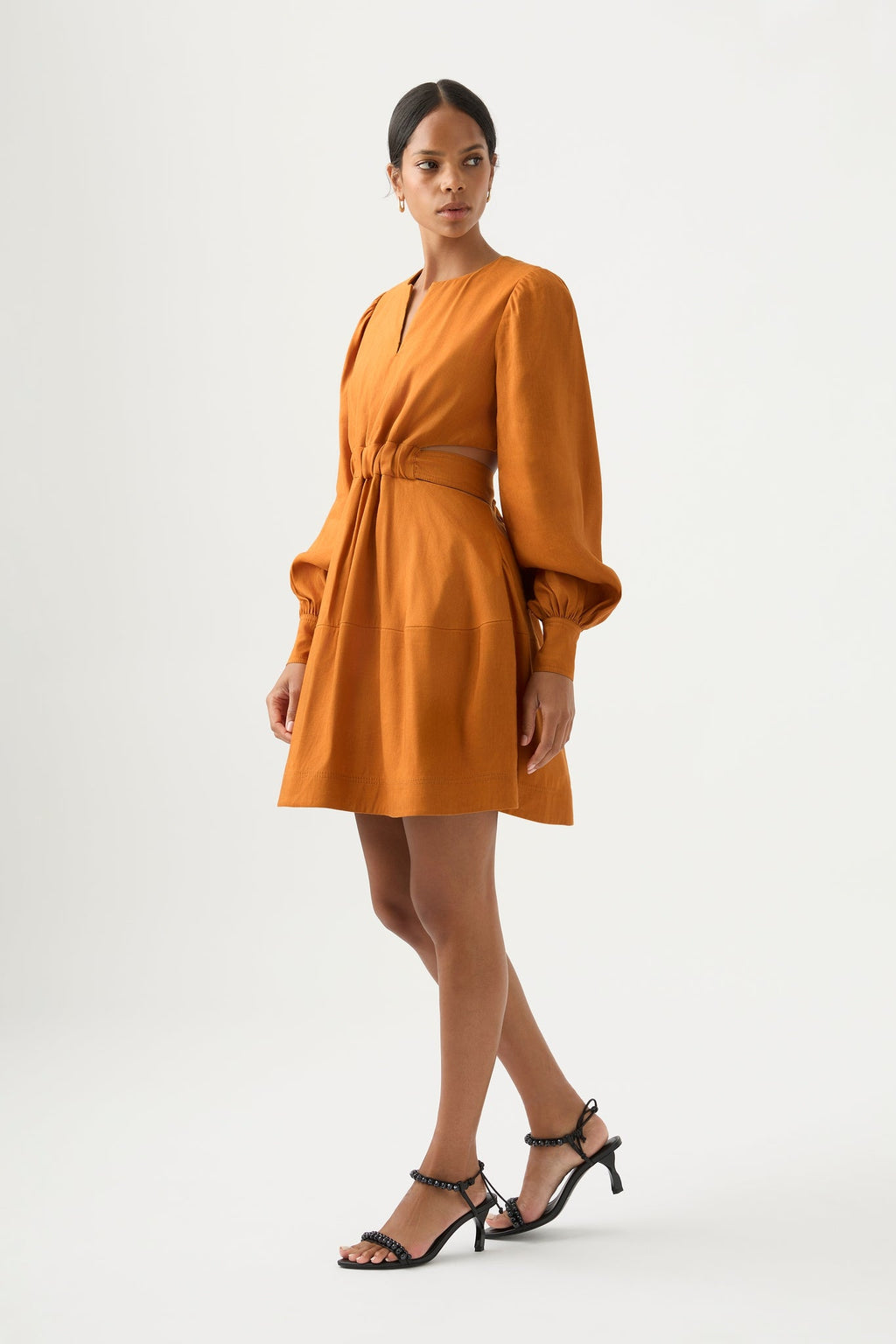 Spectral V-Neck Mini Dress