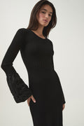 Flute Knit Midi Dress