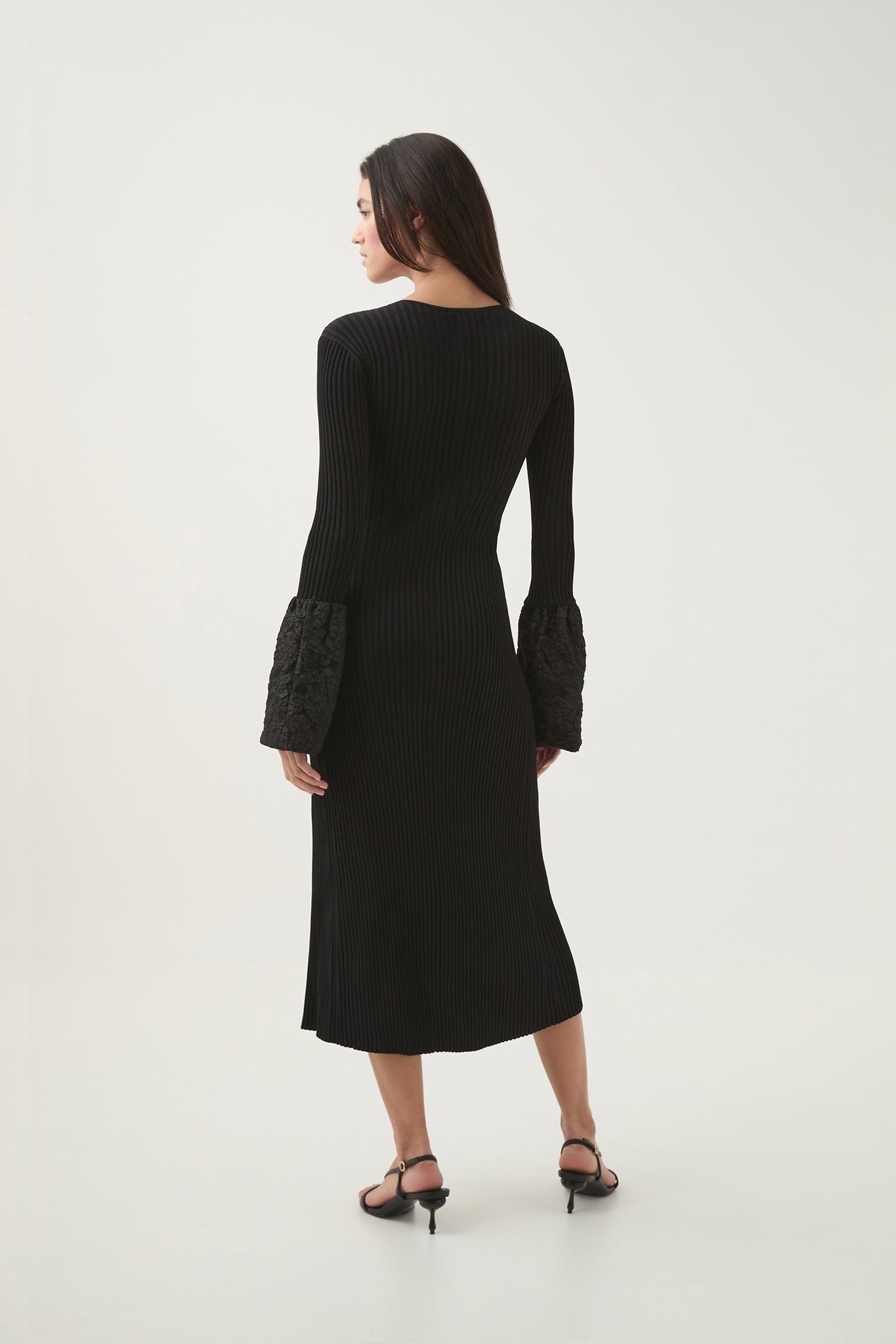 Flute Knit Midi Dress