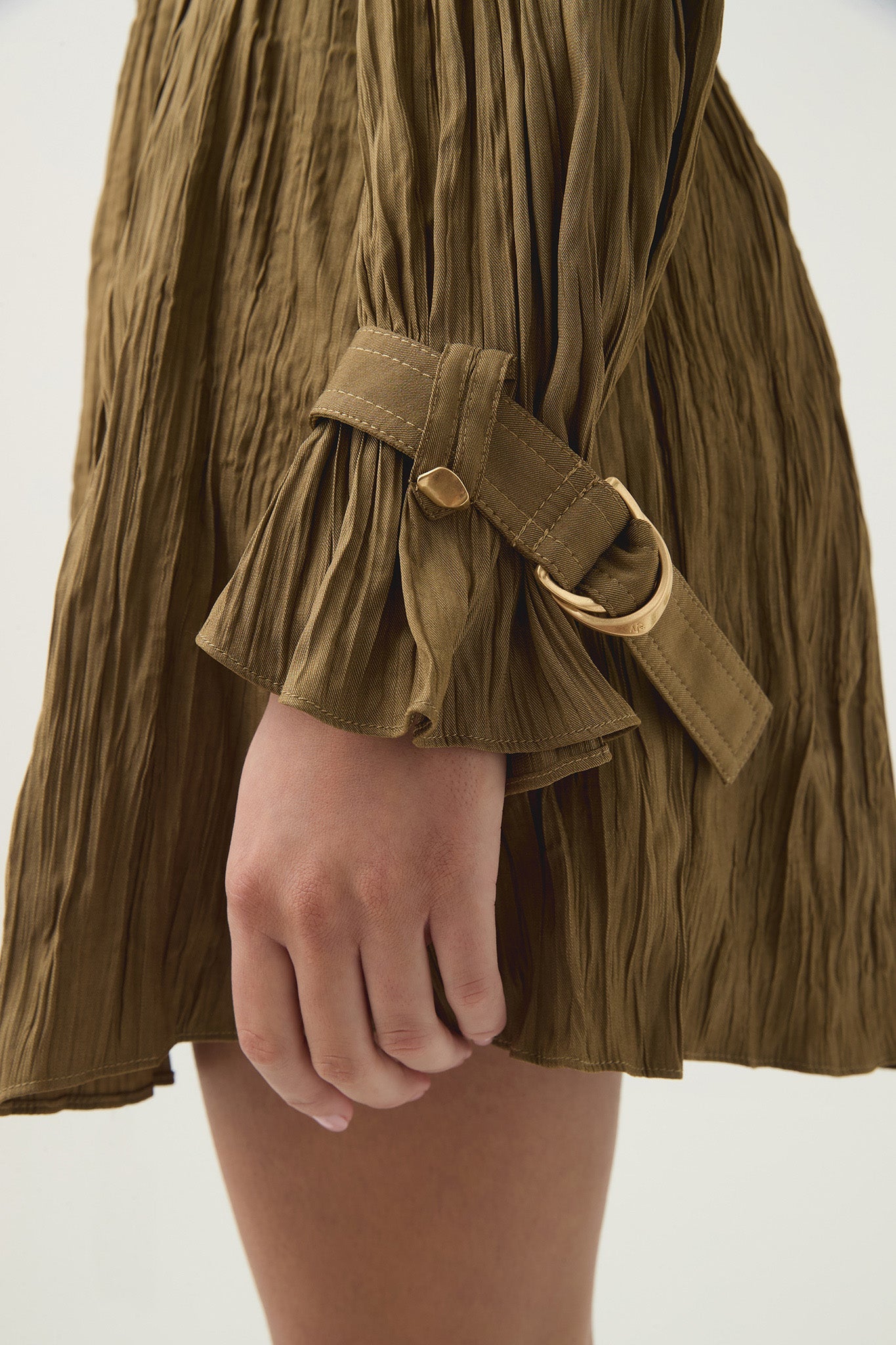 Bays Crushed Pleat Mini Dress