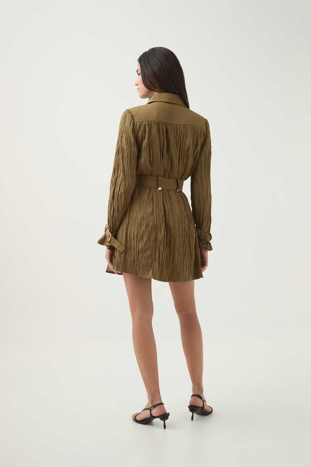 Bays Crushed Pleat Mini Dress