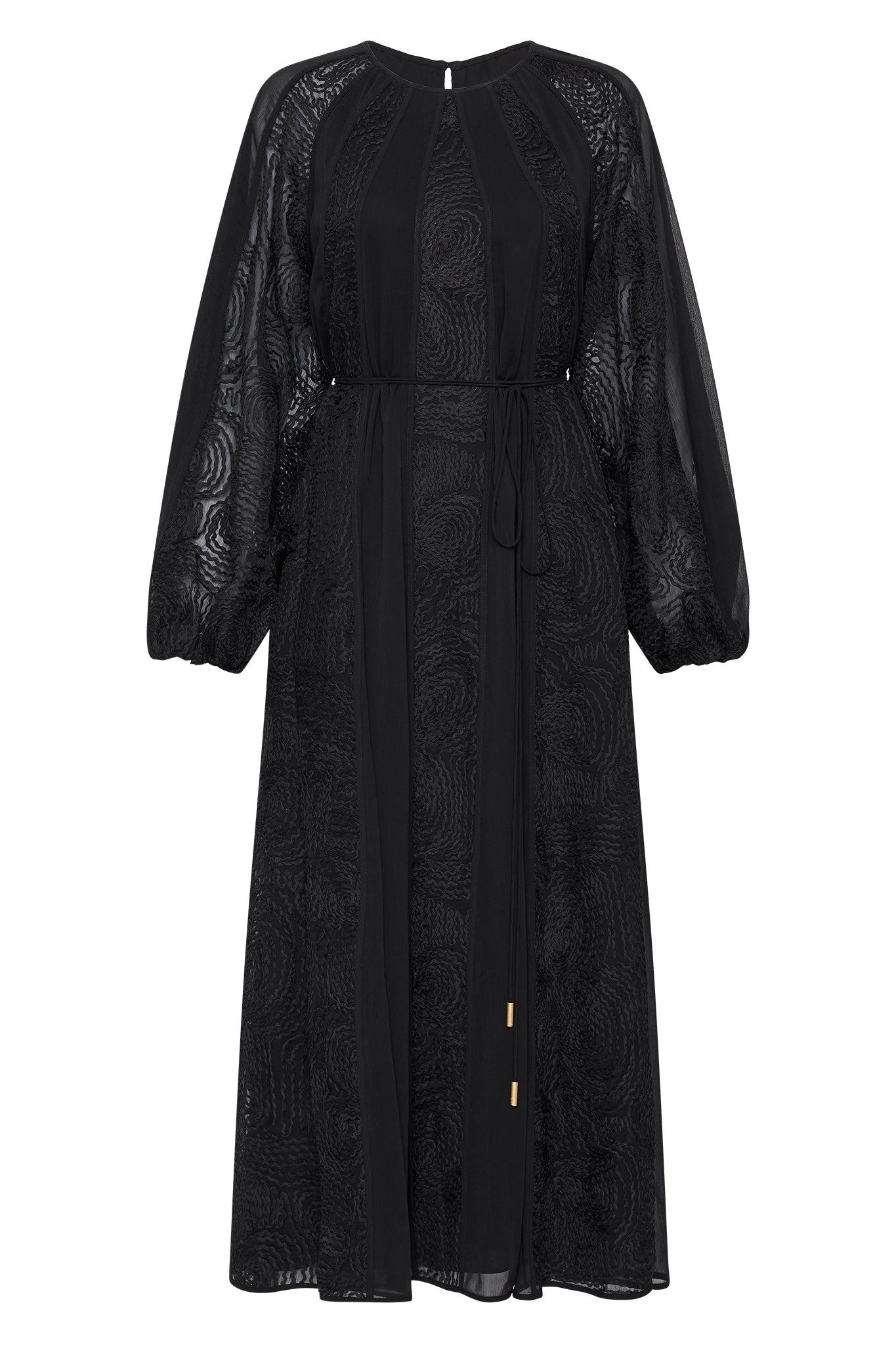 Soleil Blouson Lace Midi Dress