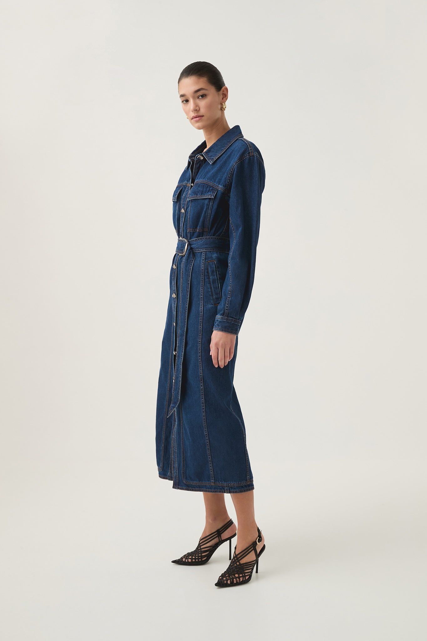 Neo Denim Midi Dress