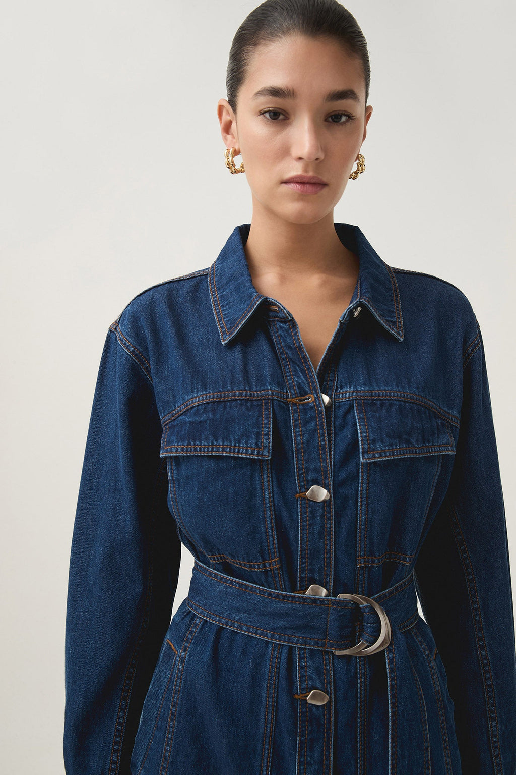 Neo Denim Midi Dress