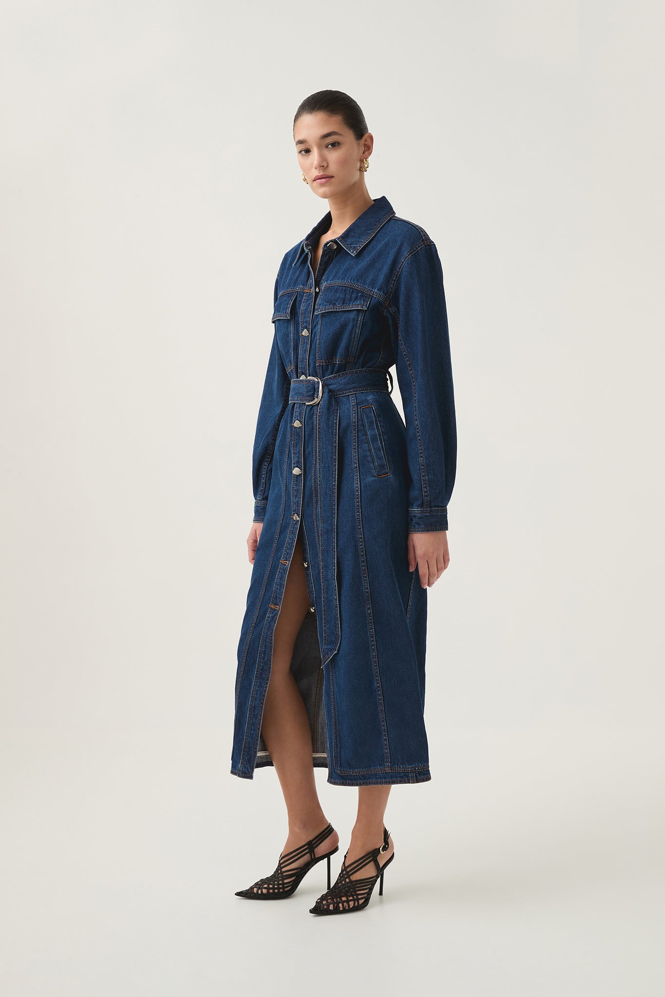 Neo Denim Midi Dress