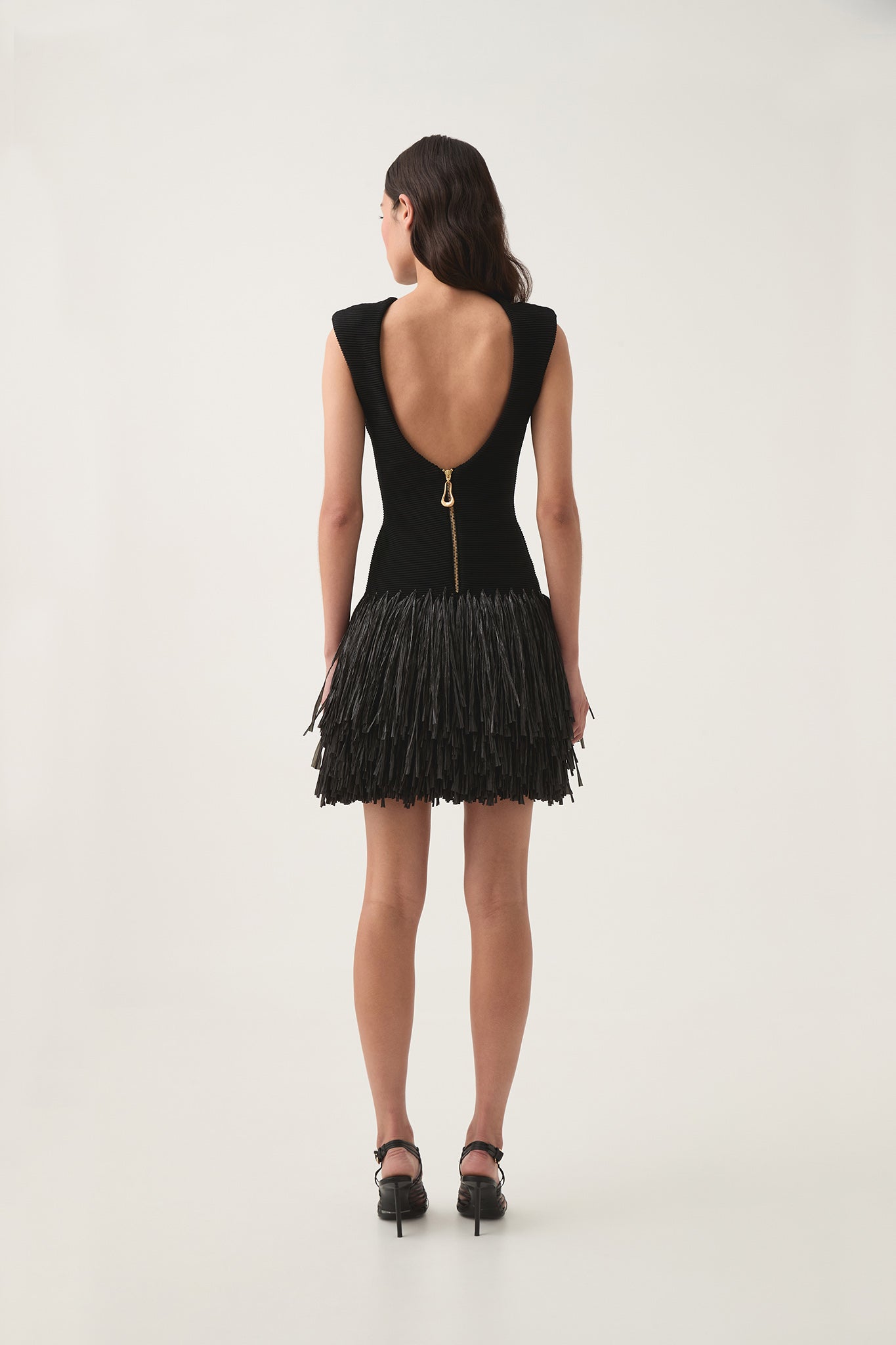 Rushes Raffia Knit Mini Dress