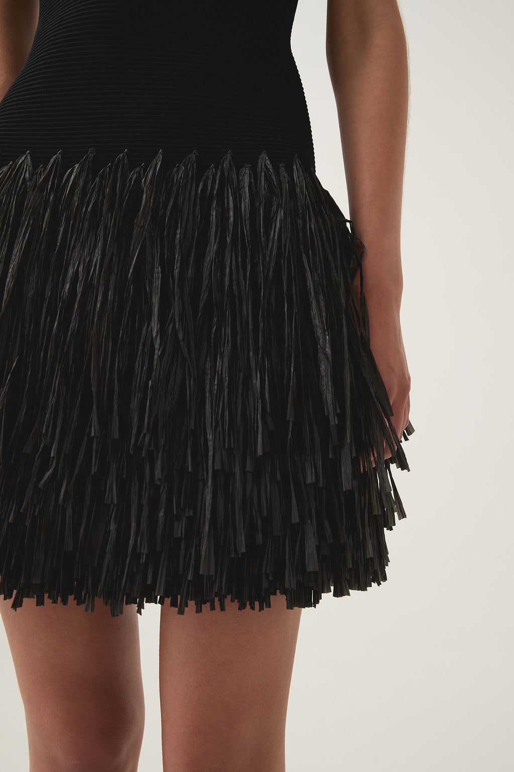 Rushes Raffia Knit Mini Dress
