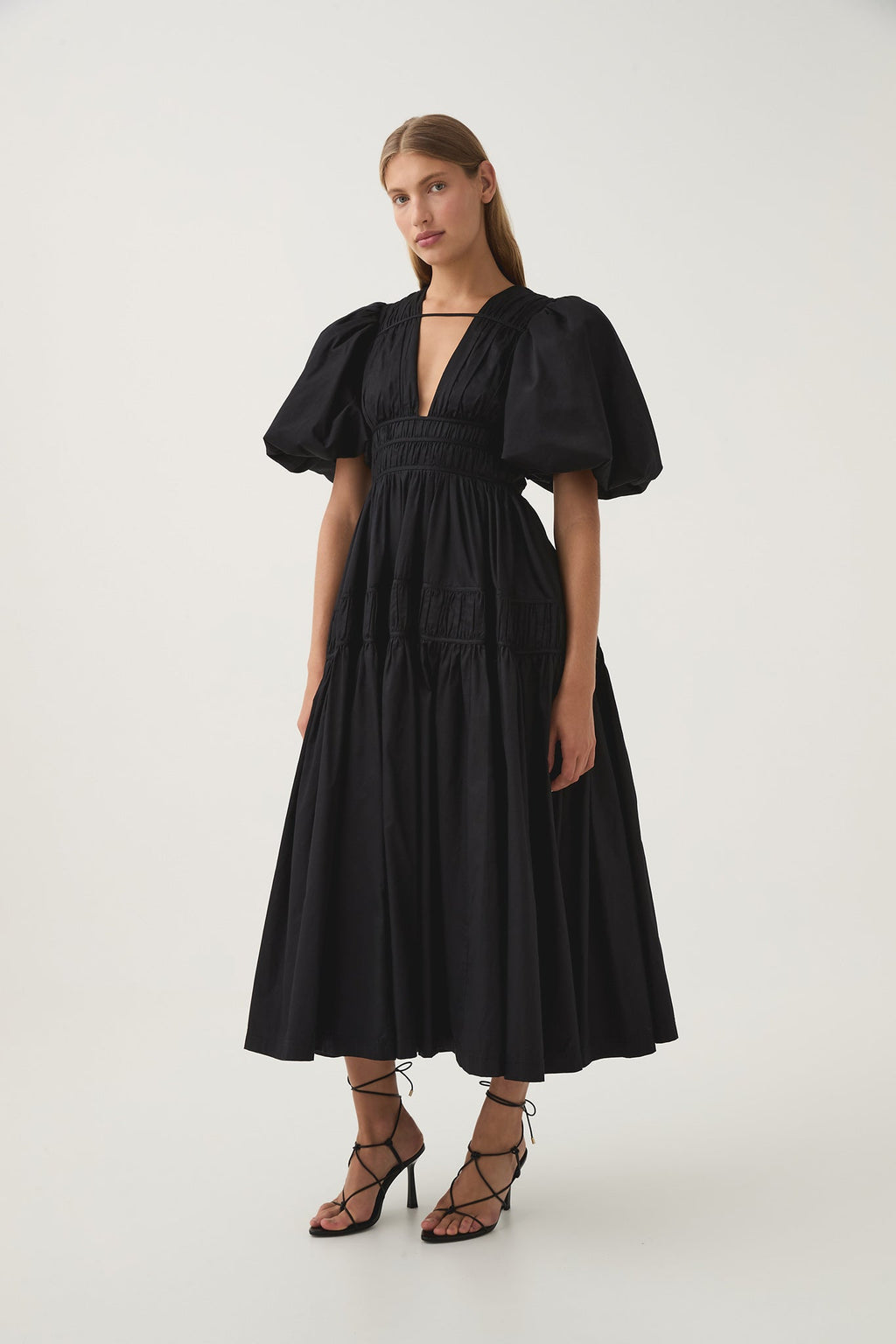 Fallingwater Ruched Midi Dress