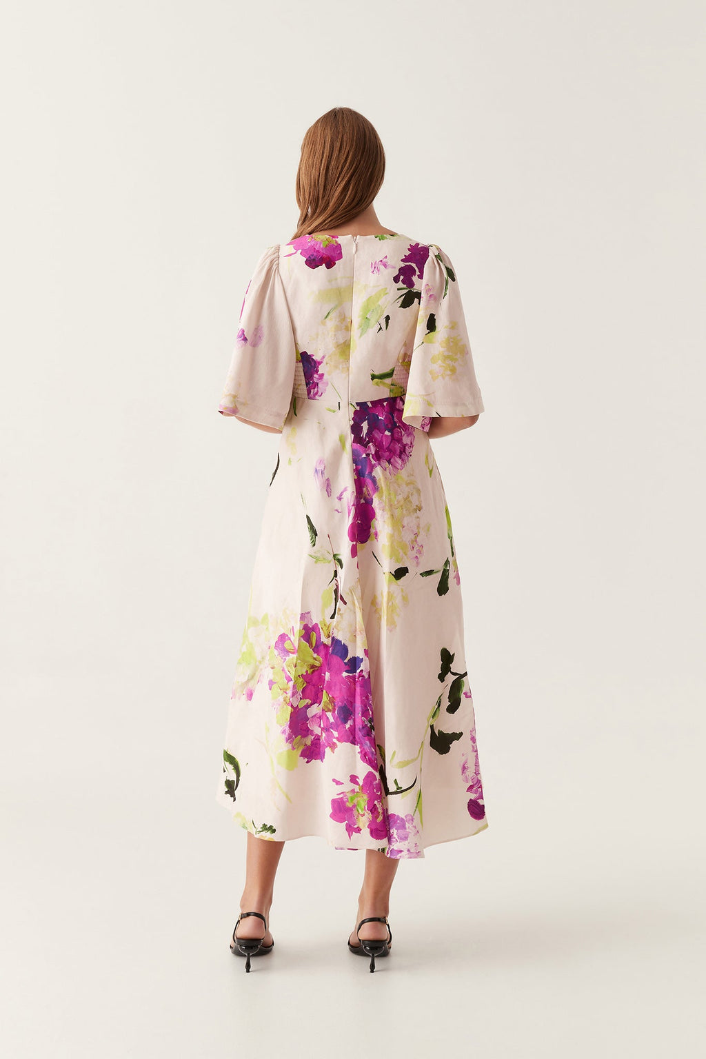 Gilda Bell Sleeve Midi Dress