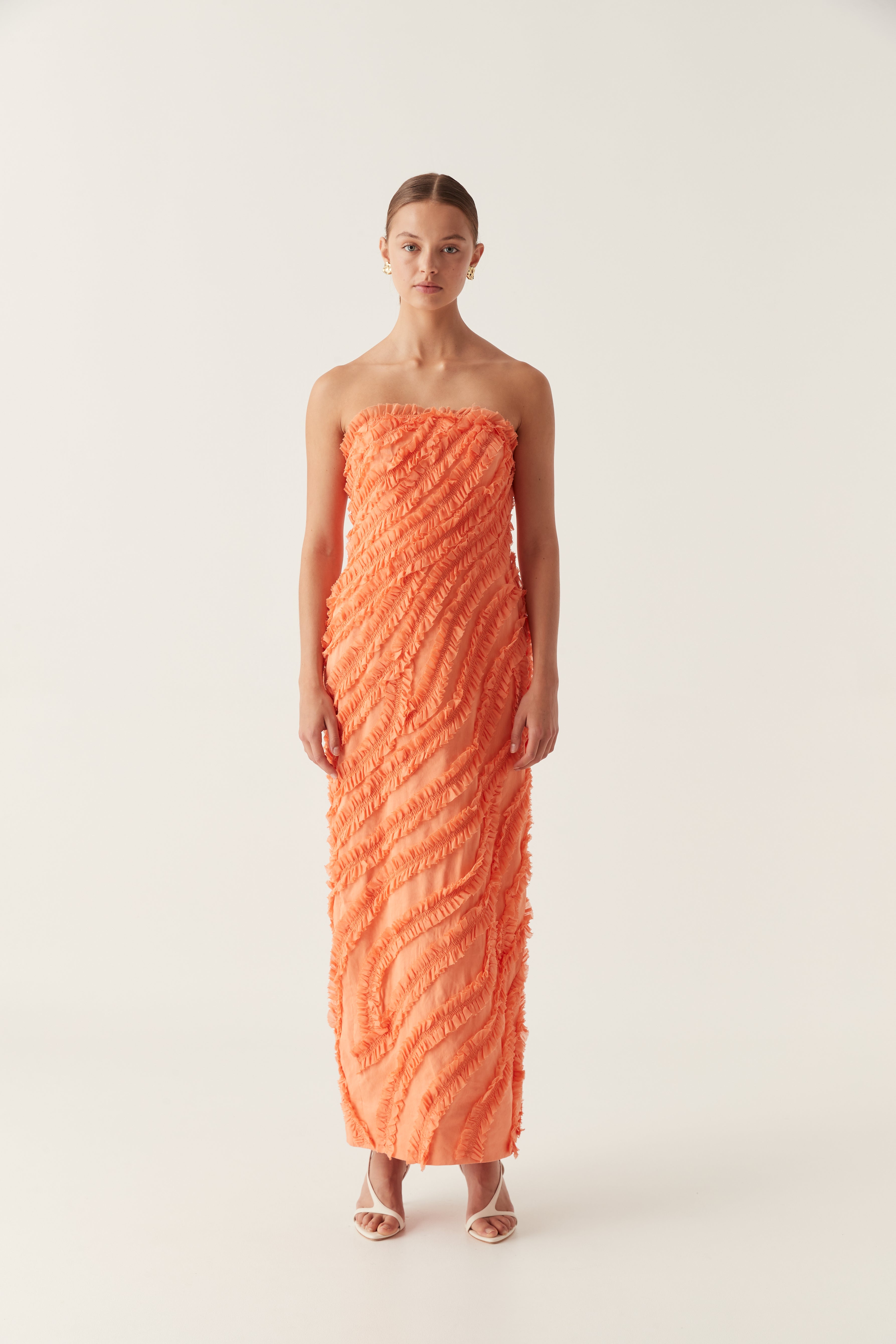 Terrene Frill Maxi Dress