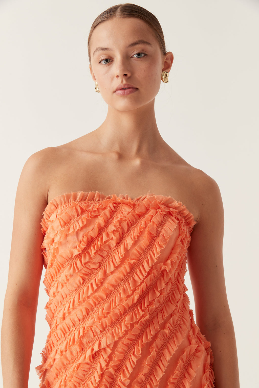 Terrene Frill Maxi Dress