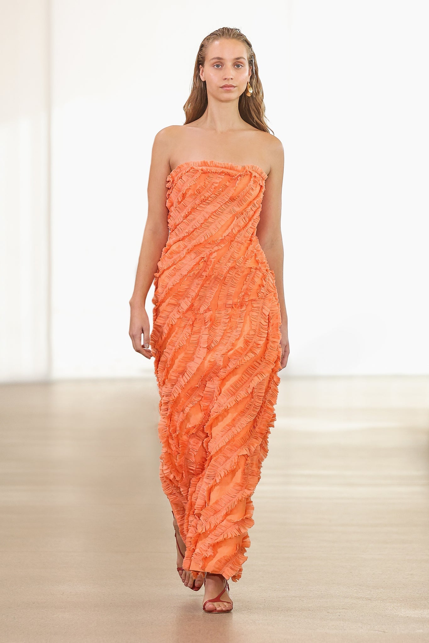 Terrene Frill Maxi Dress
