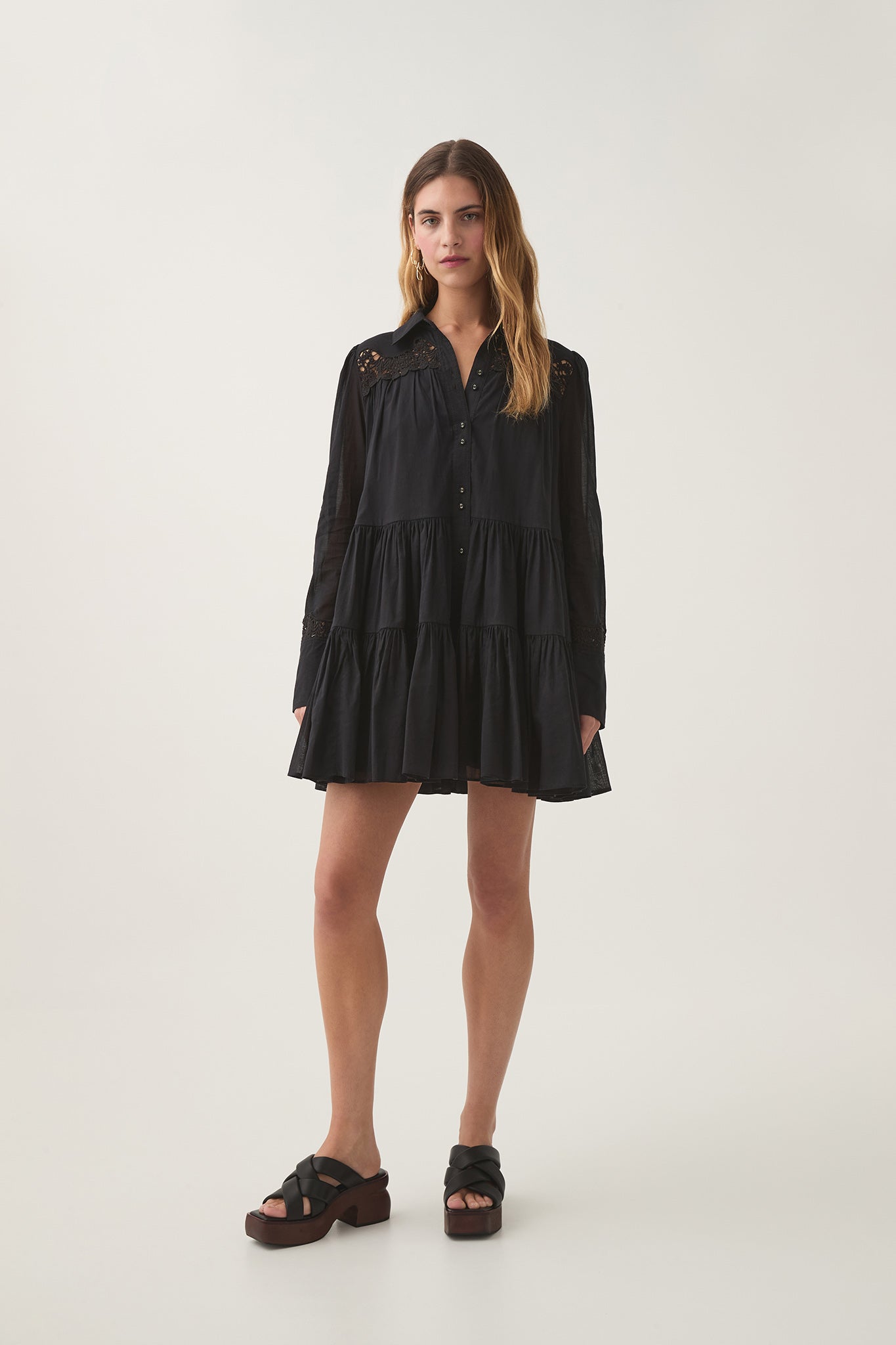 Charmer Lace Trim Mini Dress