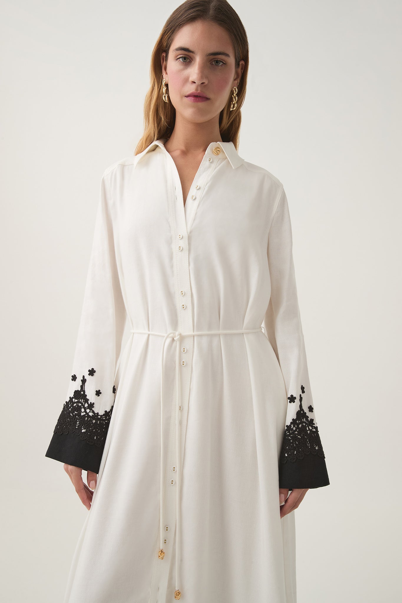 Charmer Lace Trim Midi Dress